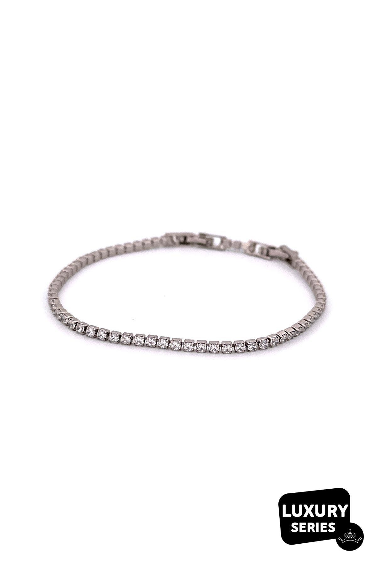 Silver Minimal Suyolu Luxury Bileklik ABL1699