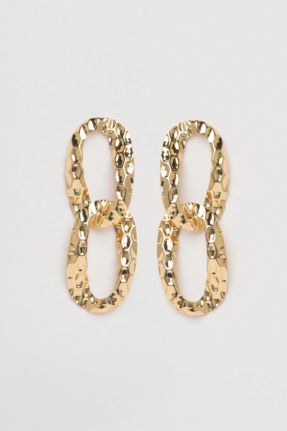 Gold Çekiç Doku Stefany Küpe AKE9674