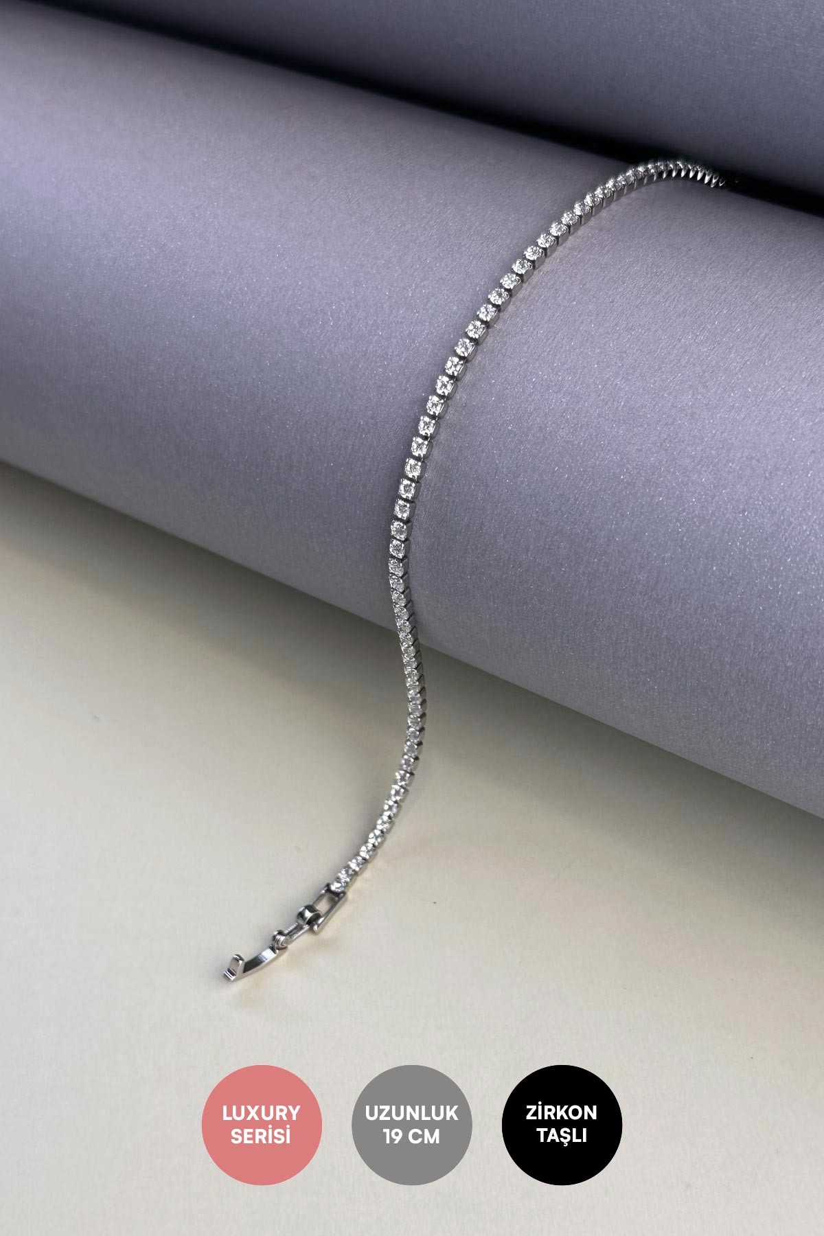 Silver Minimal Suyolu Luxury Bileklik ABL1699