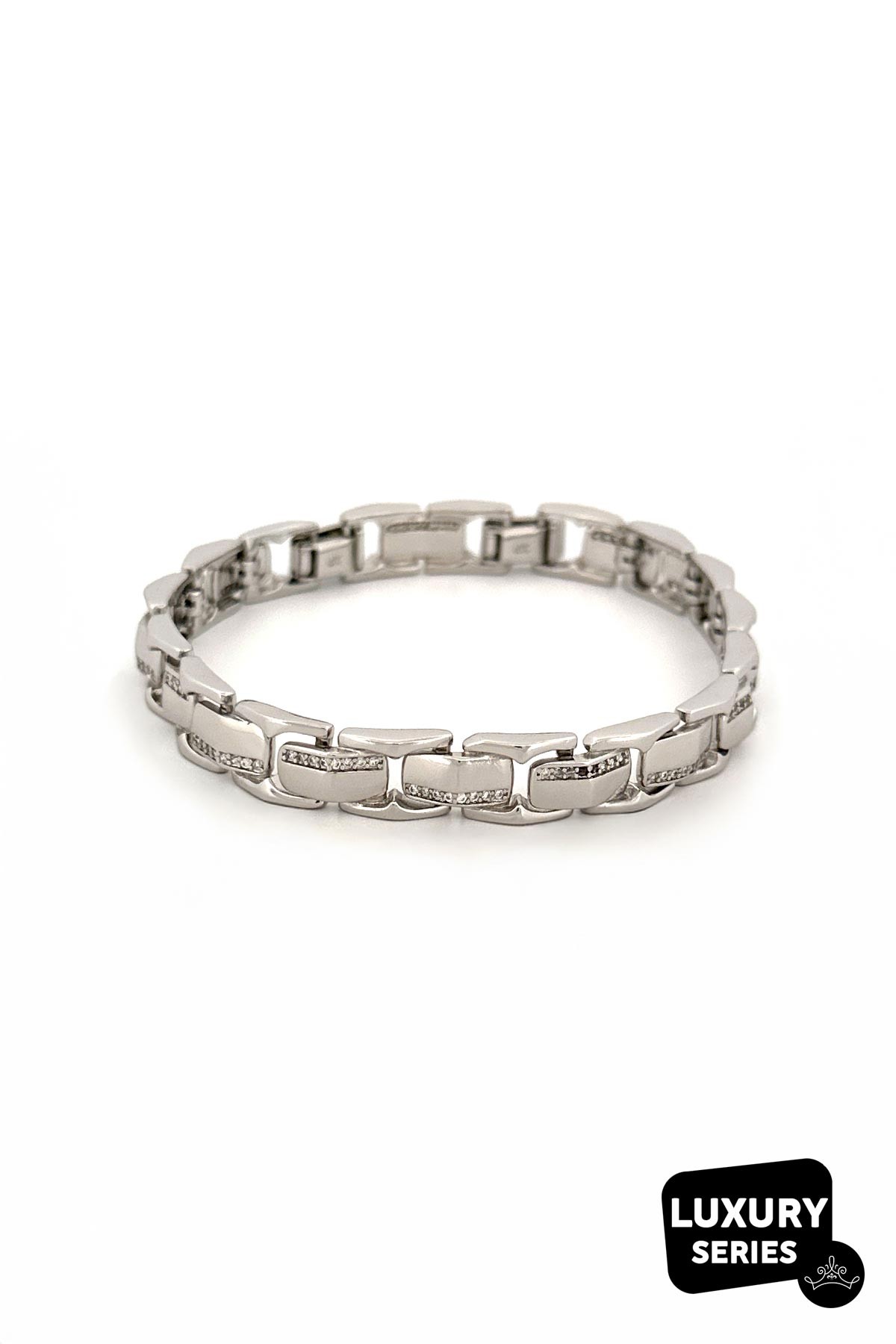 Silver Zirkon Claus Luxury Bileklik ABL7036
