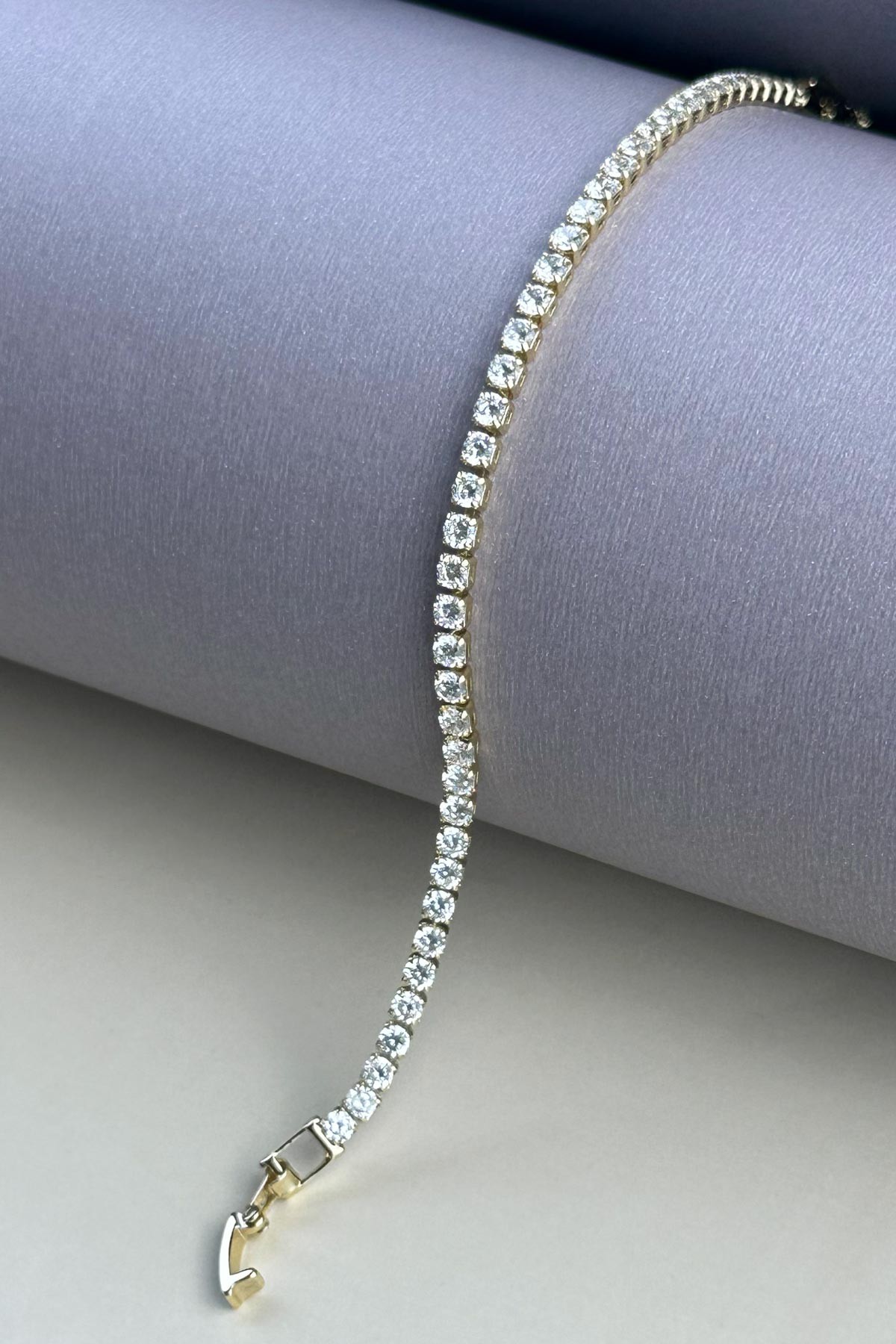 Silver Sedefli Kalp Detay Zirkon Künye Tasarım Luxury Bileklik ABL7248