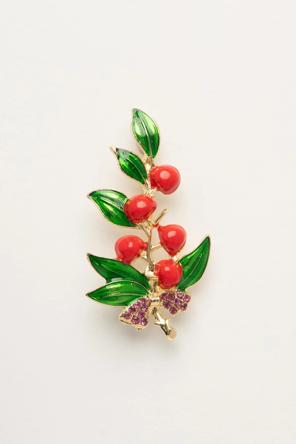 Kuş Üzümü Dalı Yaka Broşu ABR9145
