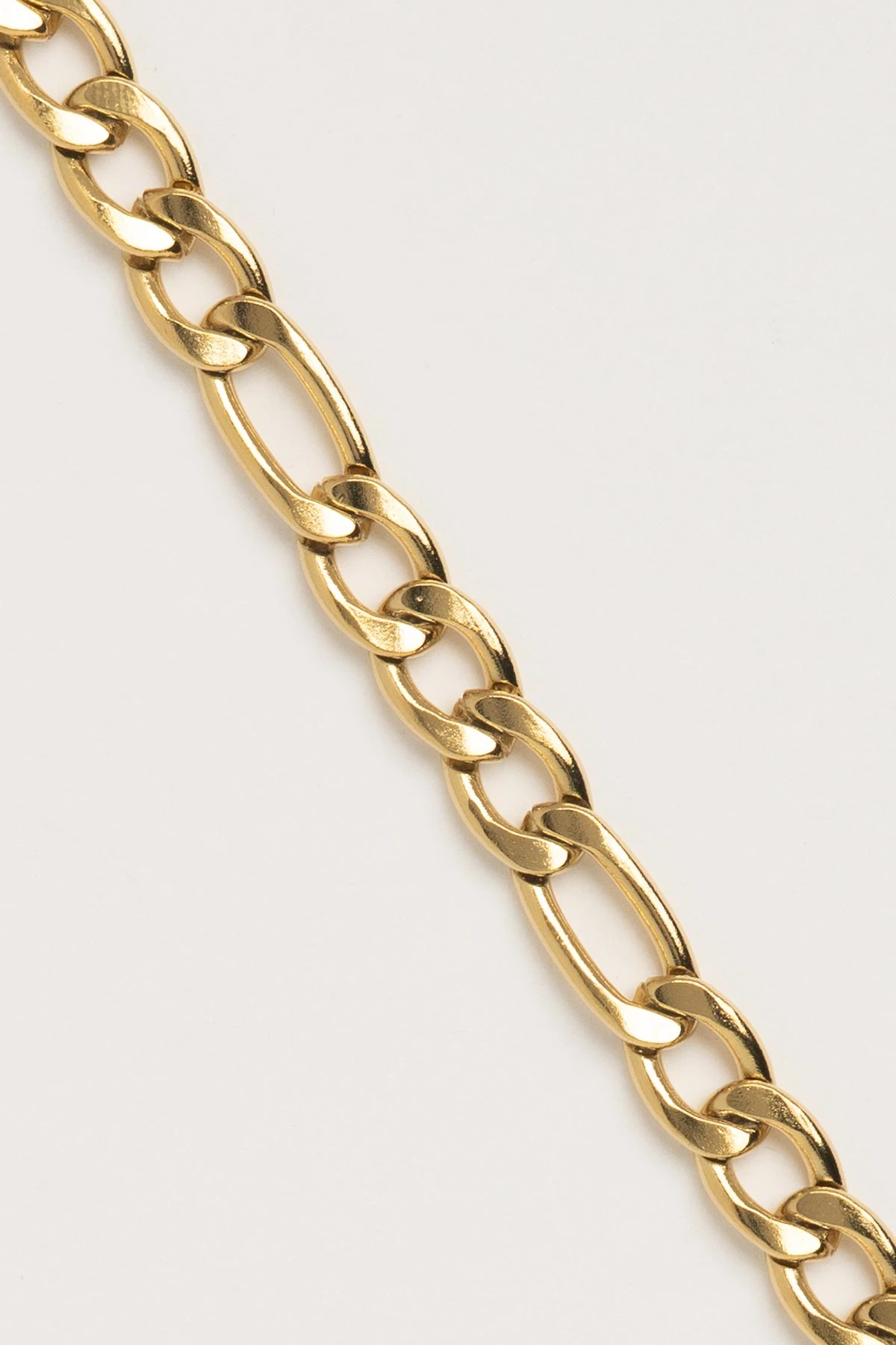 Gold Kalın Figaro Zincir Çelik Bileklik ABL7553