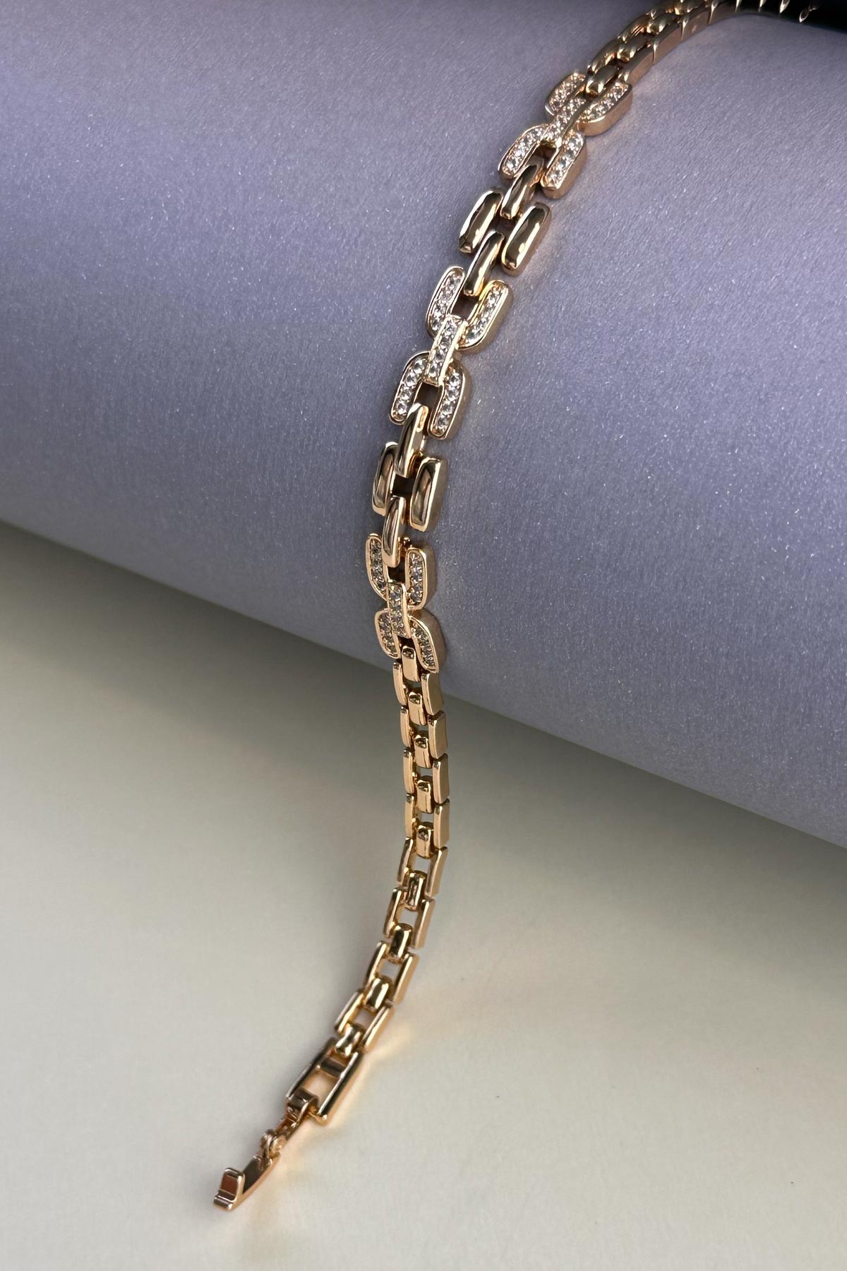 Gold Zirkon Adriel Tasarım Luxury Bileklik ABL6906