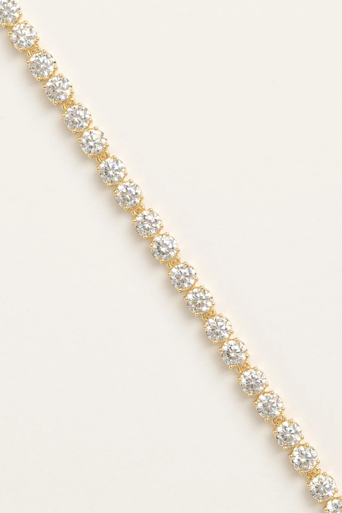 Gold Büyük Taş Sıralı Suyolu Luxury Bileklik ABL7634