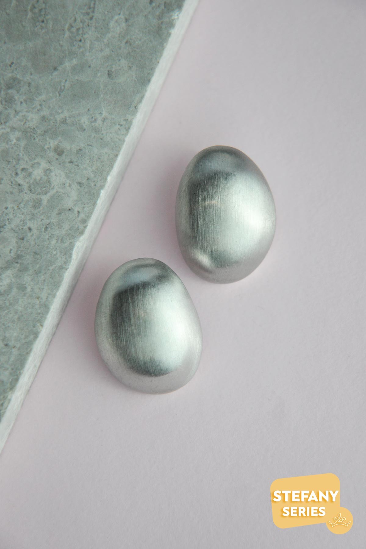 Silver Pebble Abiye Küpe AKE6962