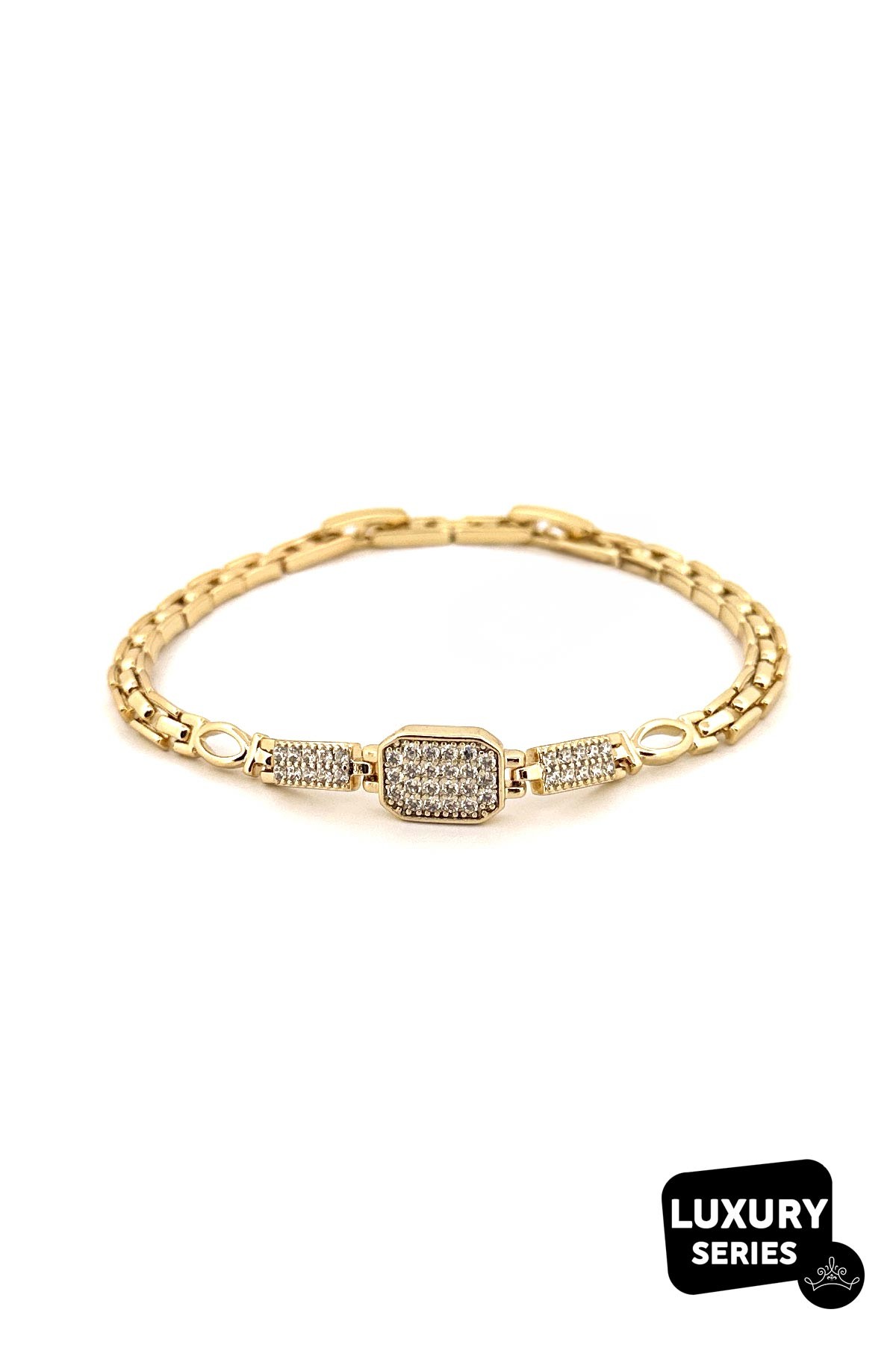 Zirkon Austell Light Gold Luxury Bileklik ABL6093