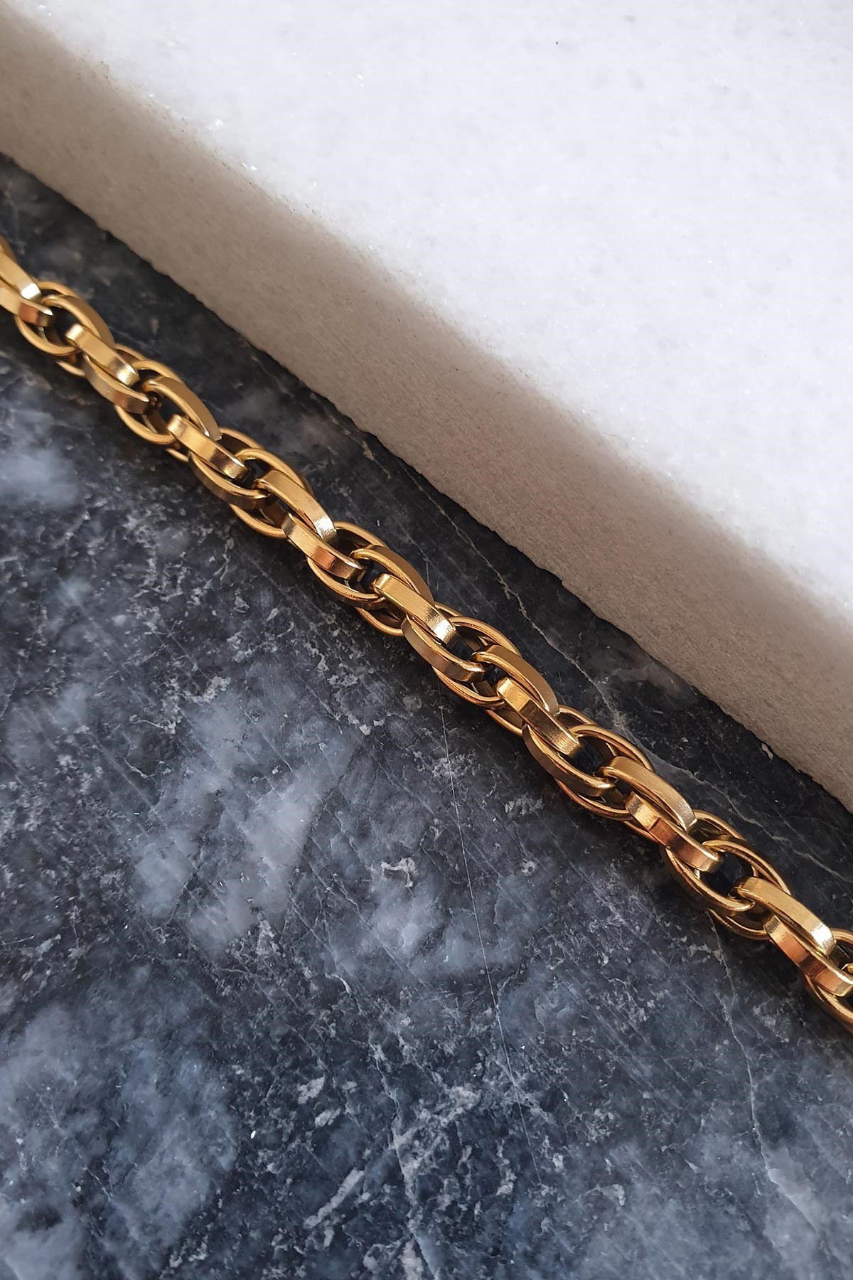 Gold Casual Sarmal Çelik Bileklik ABL1076