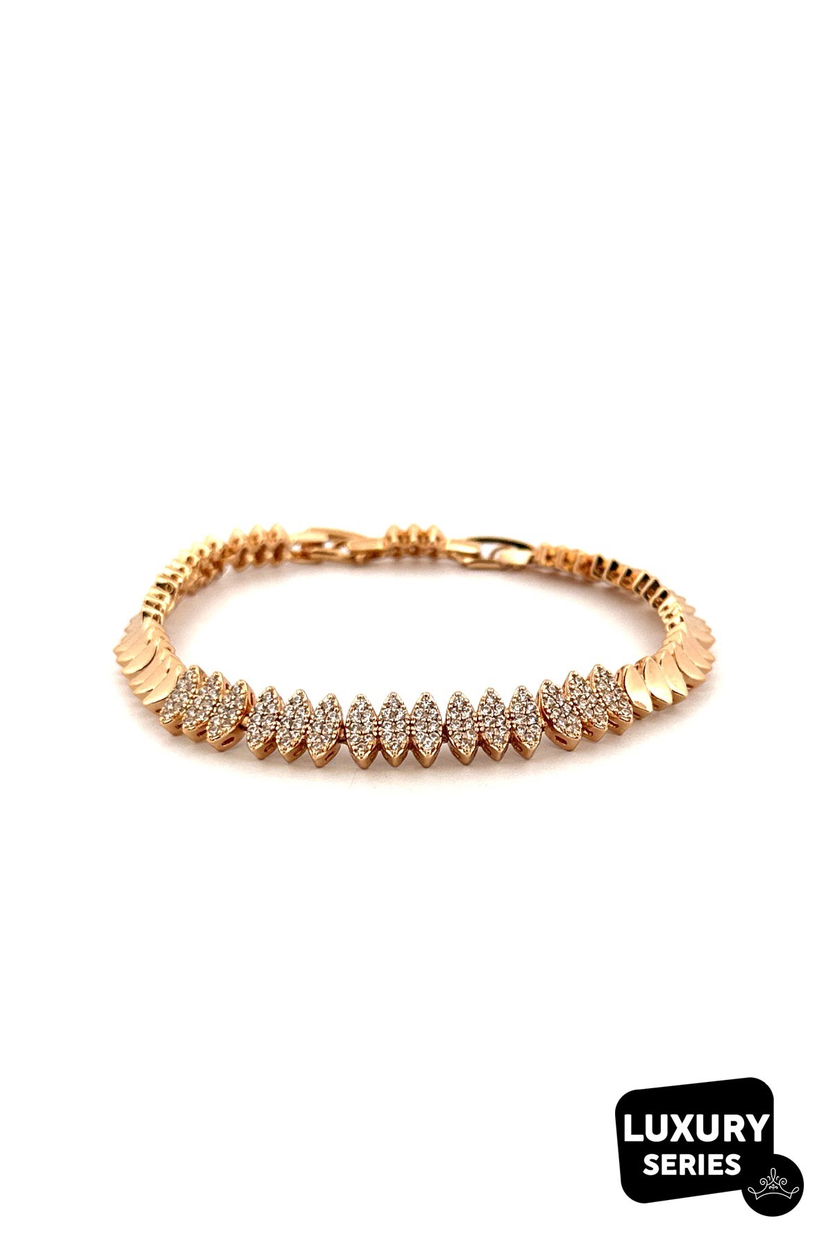 Gold Zirkon Fiona Tasarım Luxury Bileklik ABL6905