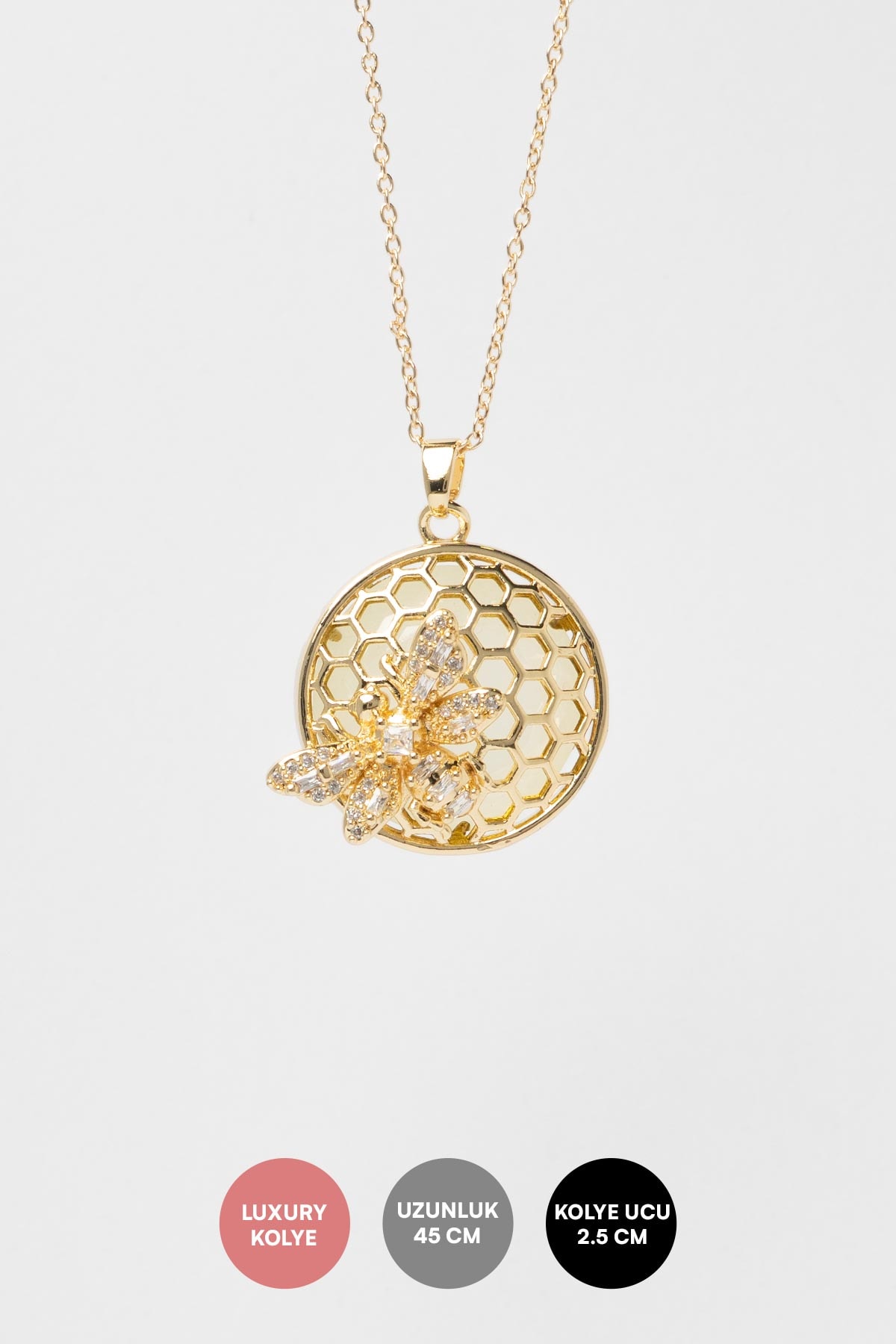 Gold Honey Glow Yellow Luxury Kolye AKL4261