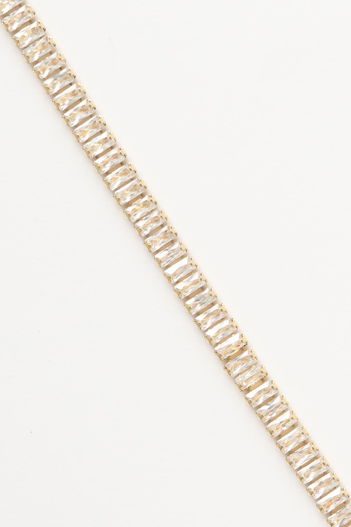 Gold 14K Baget Taşlı Suyolu Luxury Bileklik ABL7529