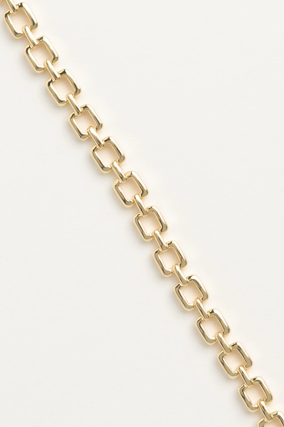 Gold Mini Square Link Luxury Bileklik ABL7621