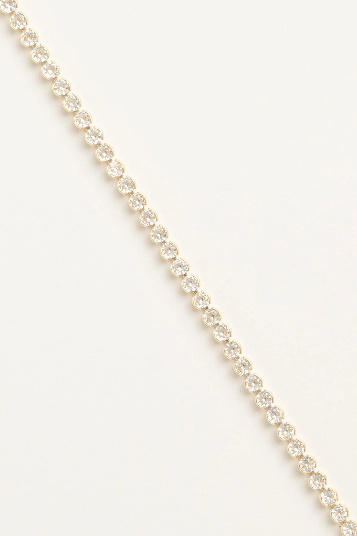 Gold Tuvarlak Taş Sıralı Suyolu Bileklik ABL7627