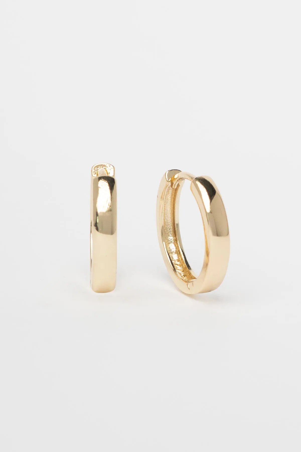 Gold 14K Basic Orta Boy Slim Halka Glory Küpe AKE9712