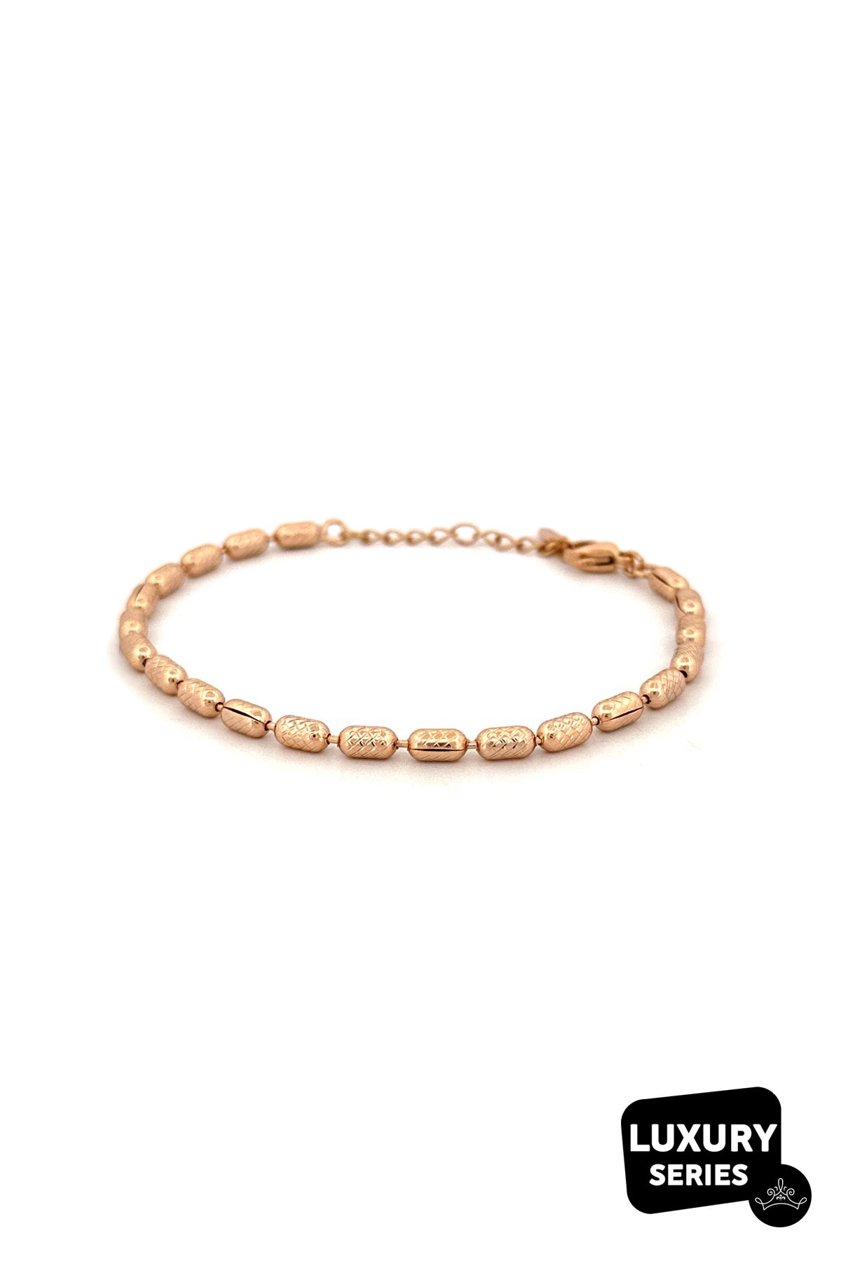 Desenli Gold Sıra Boncuklar Luxury Bileklik ABL7018