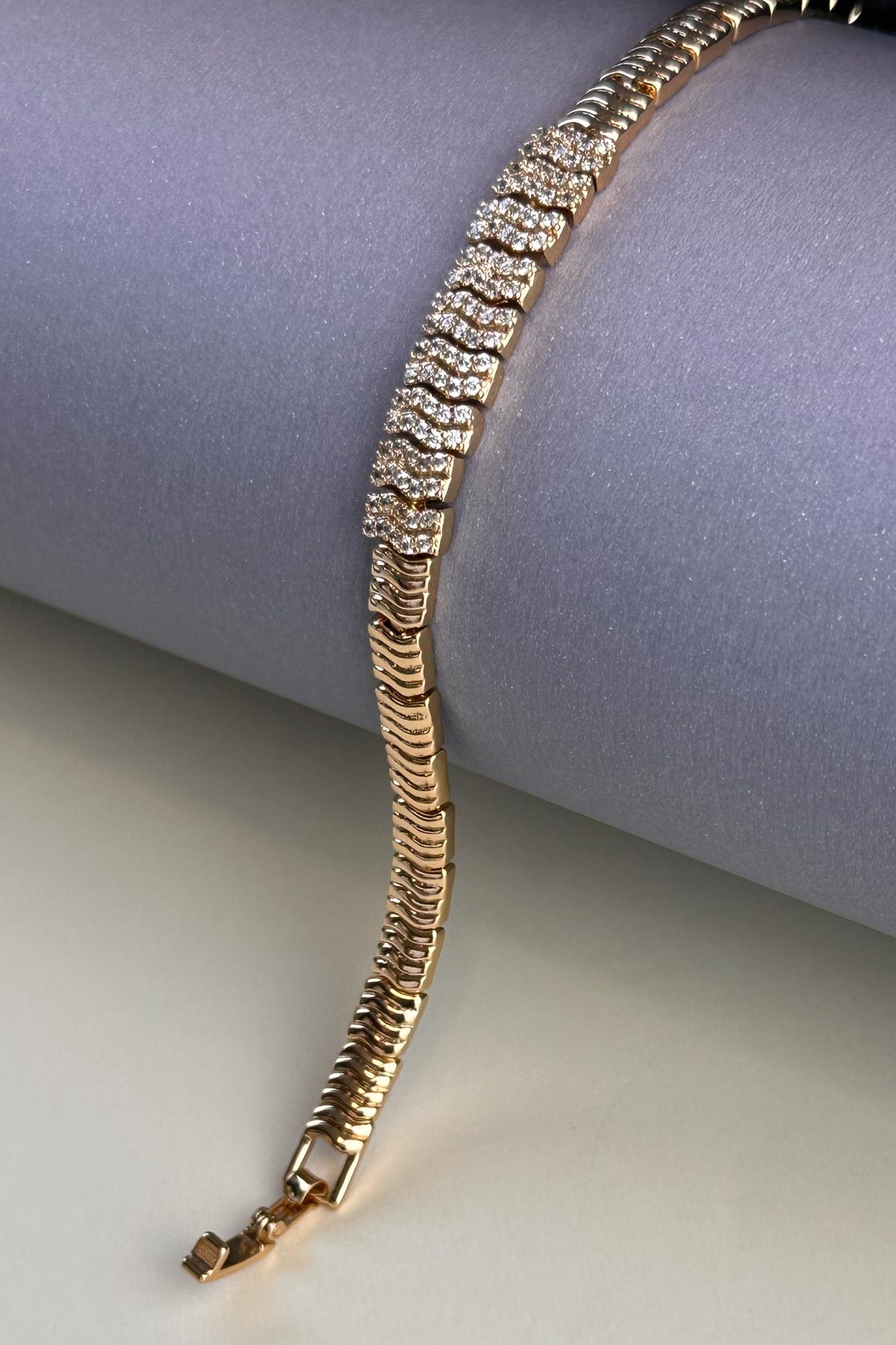 Gold Zirkon Zaragoza Tasarım Luxury Bileklik ABL6860