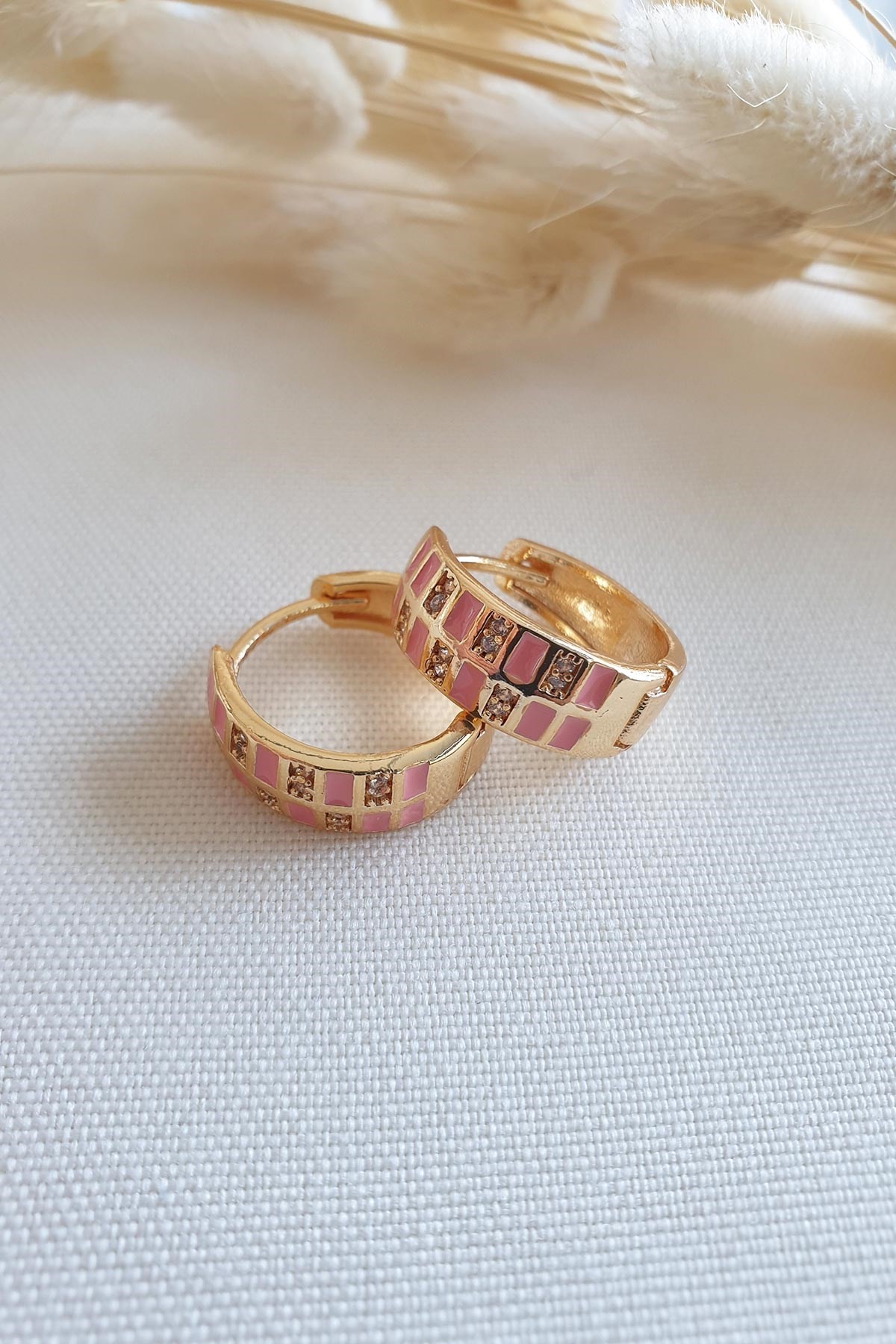 Pink Zirkon Marsala Küpe AKE4887