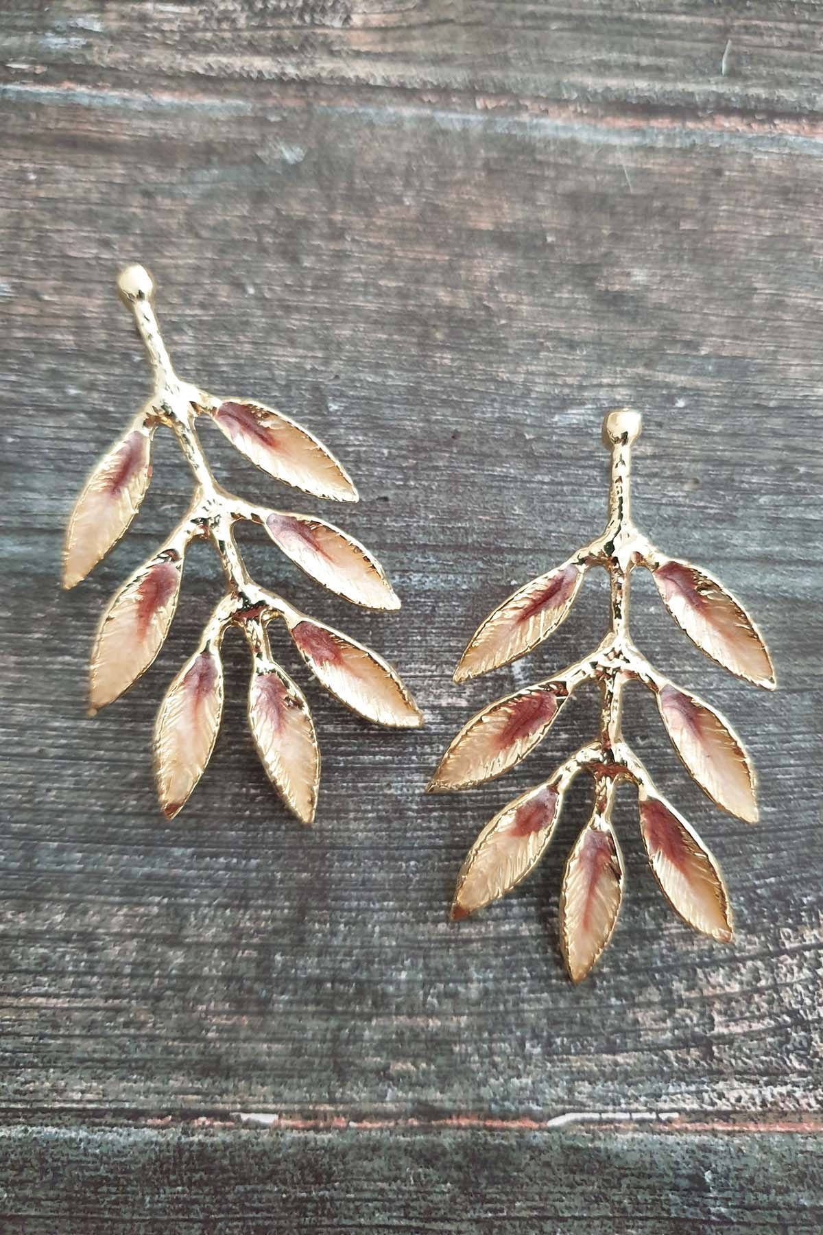 Mineli Zeytin Dalı Küpe Ake2323