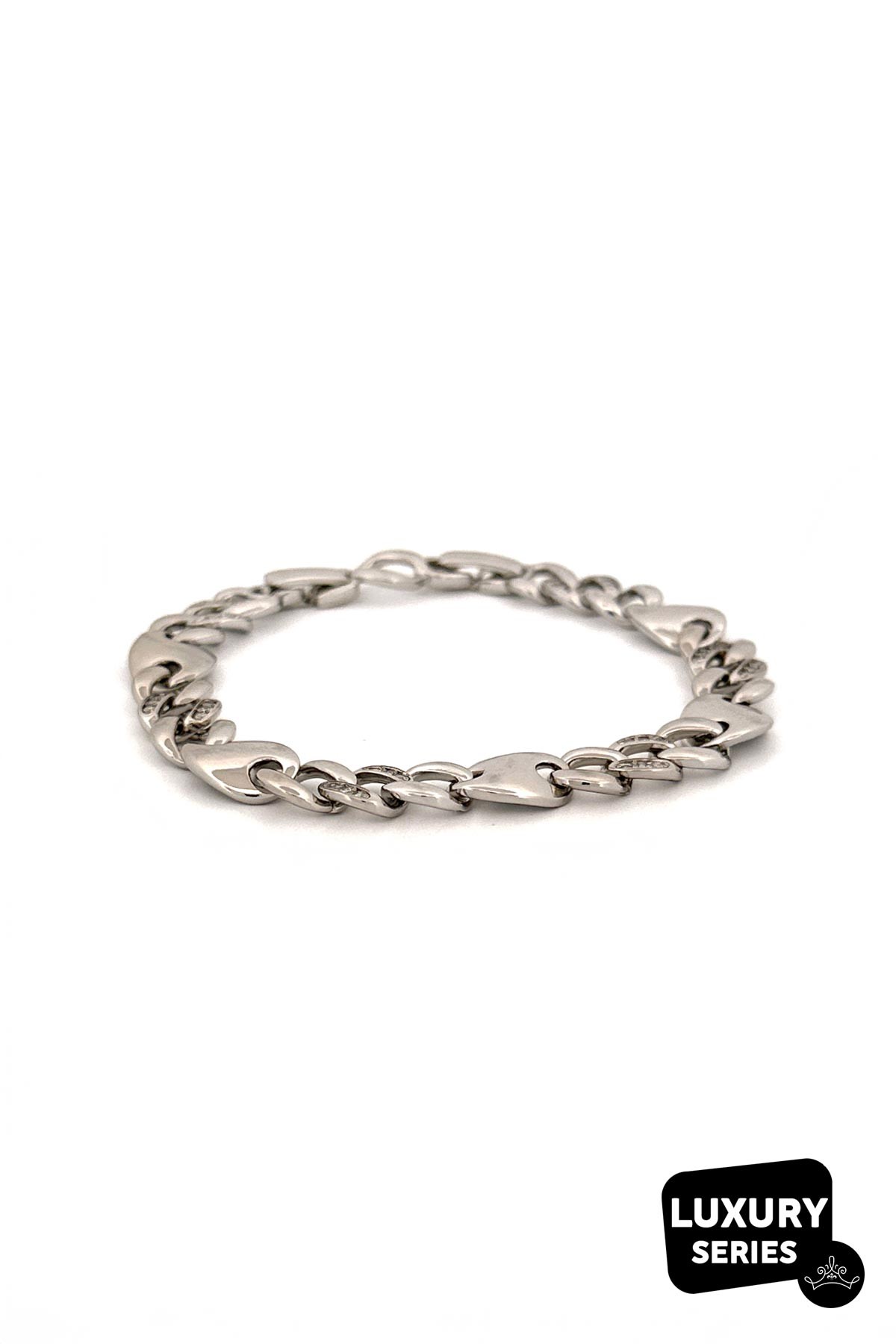 Silver Zirkon Detay Dolgulu Ether Tasarım Luxury Bileklik ABL7039