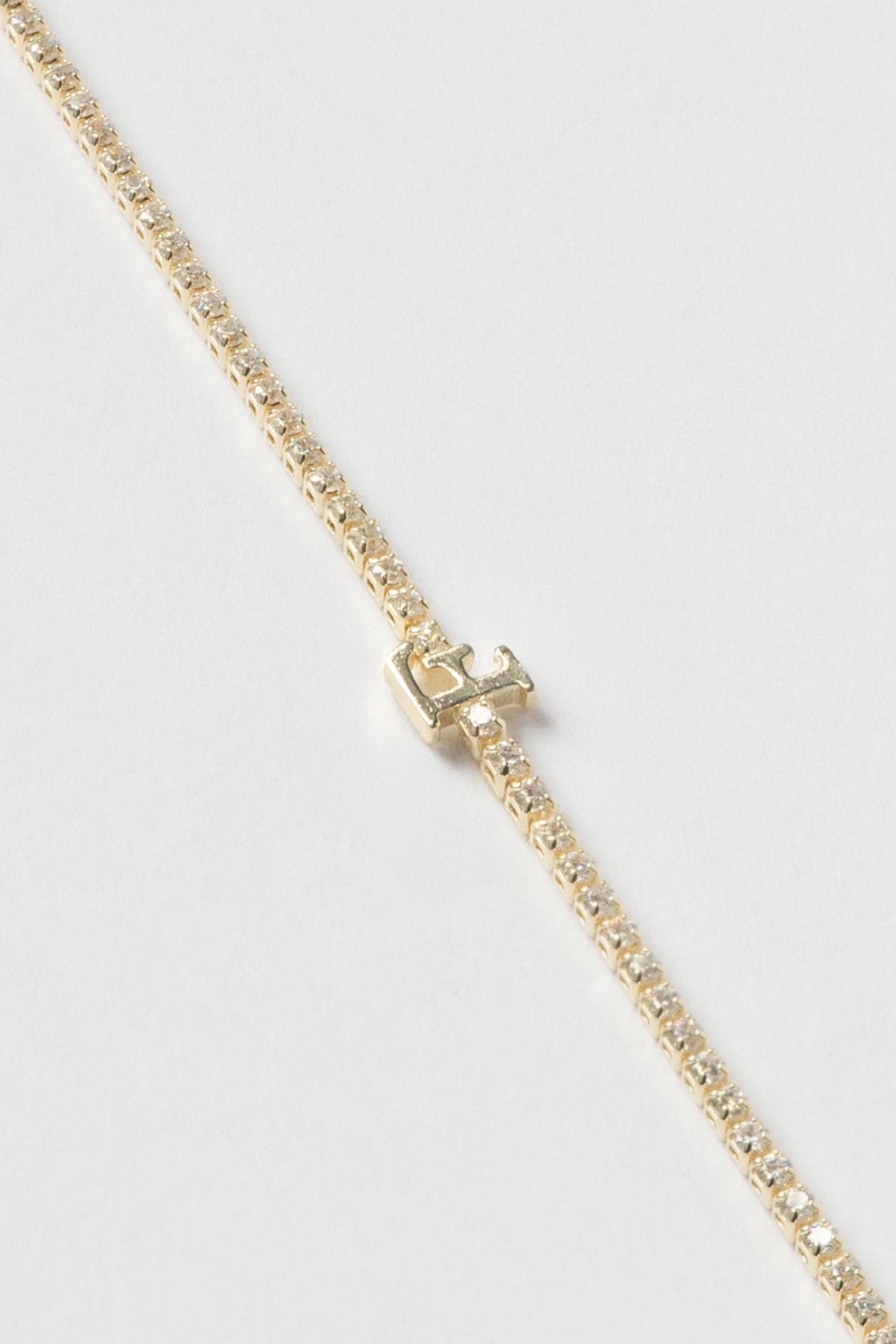 Gold 14K Minimal Suyolu F Hafli Bileklik ABL7418