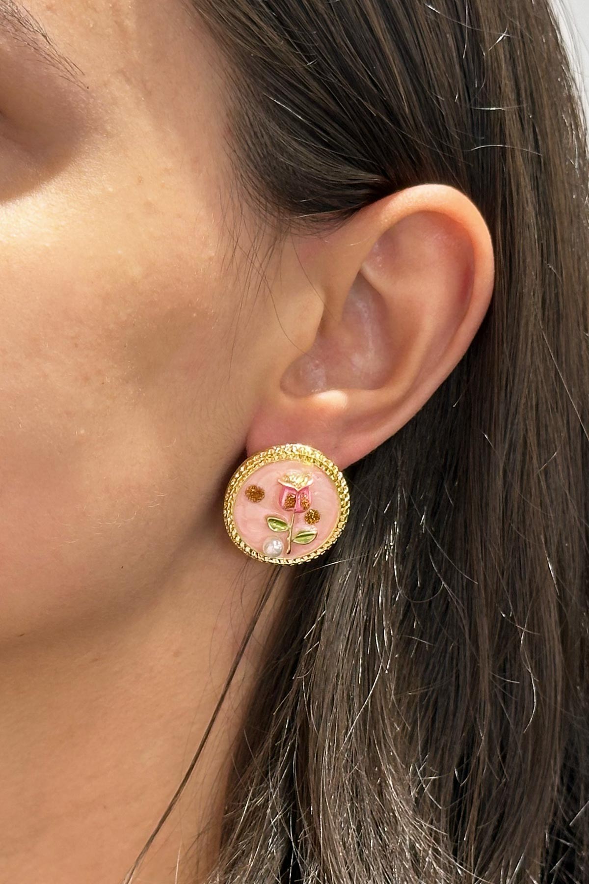 Pearl And Rose Art Series Glory Küpe AKE9086
