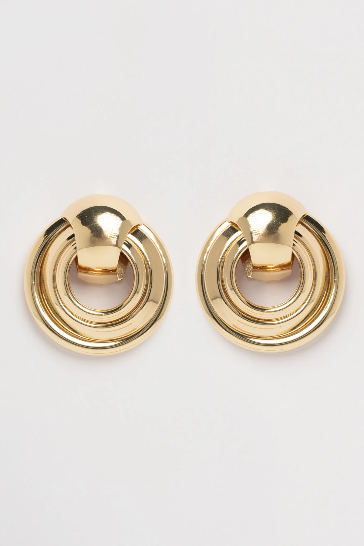 Gold Huni Tasarım Çember Stefany Küpe AKE9661