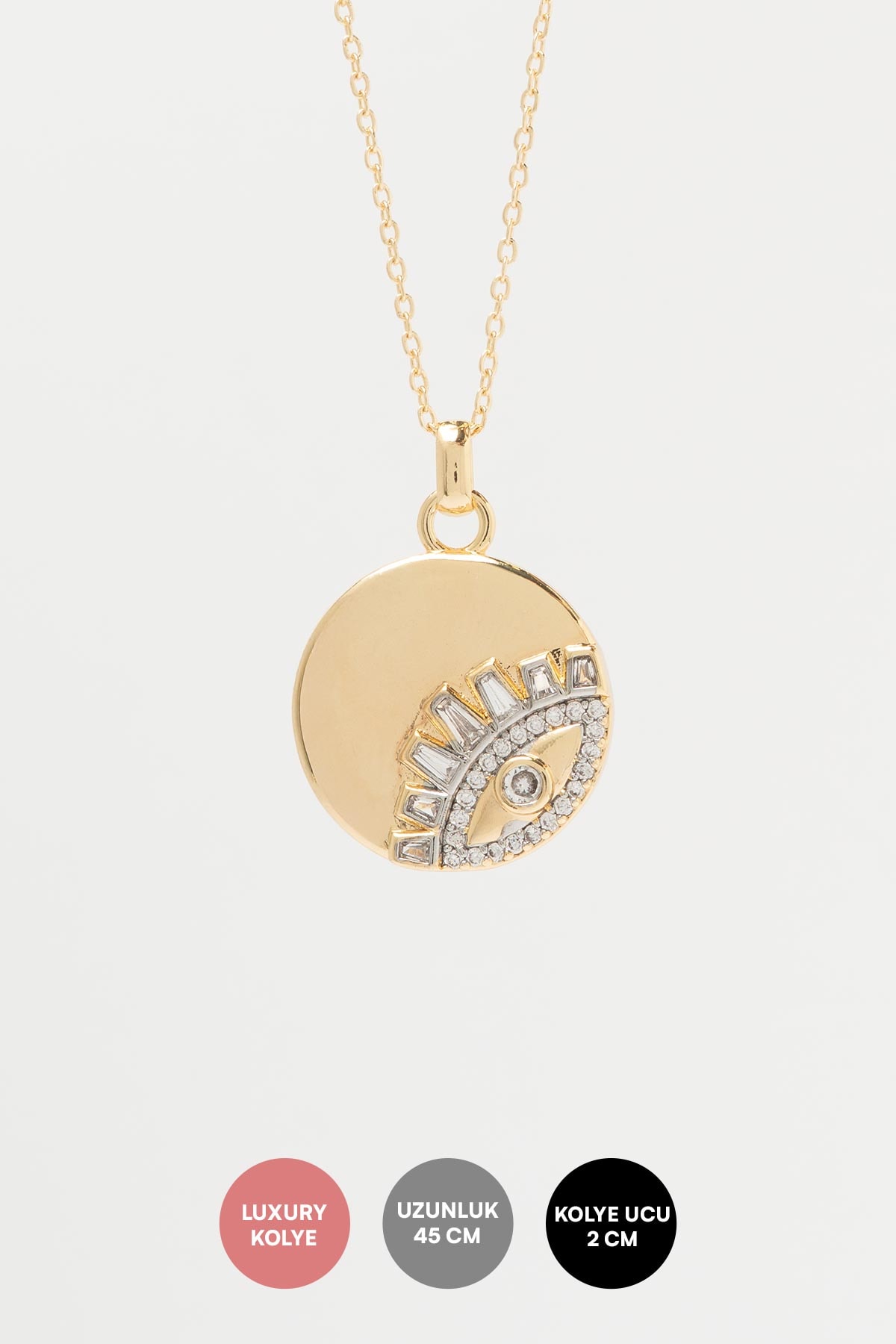 Gold Lunar Eye Luxury Kolye AKL4286