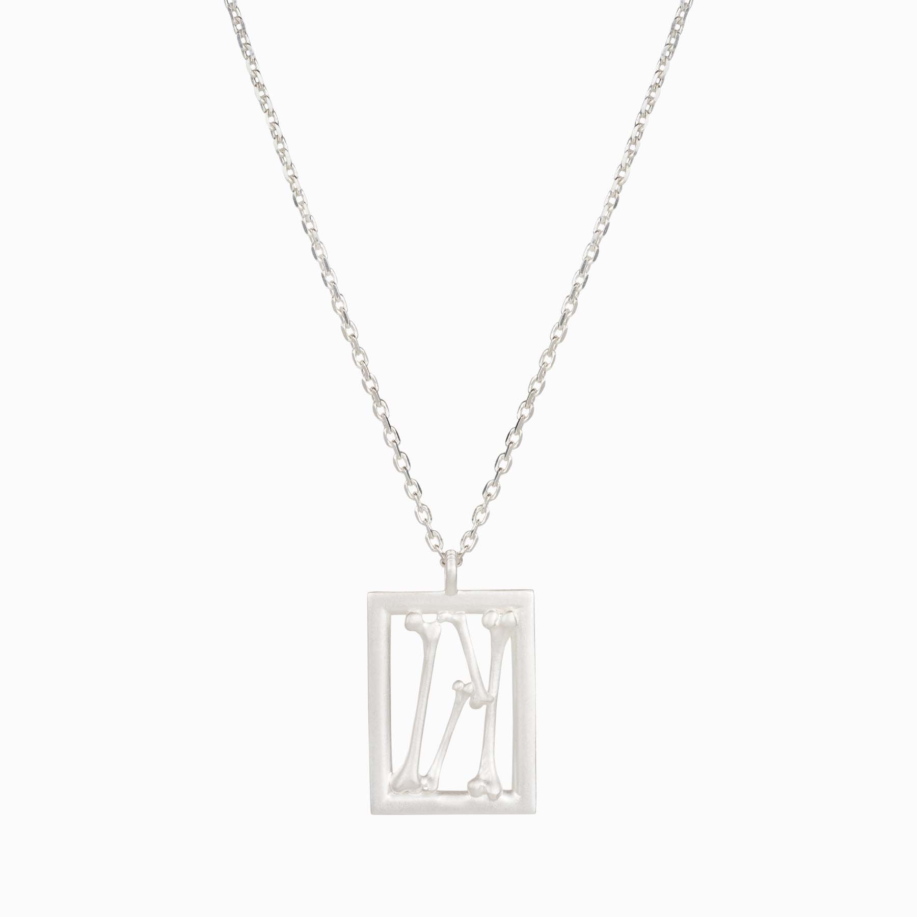 Cage - Dark Silver Men’s Necklace - Silver