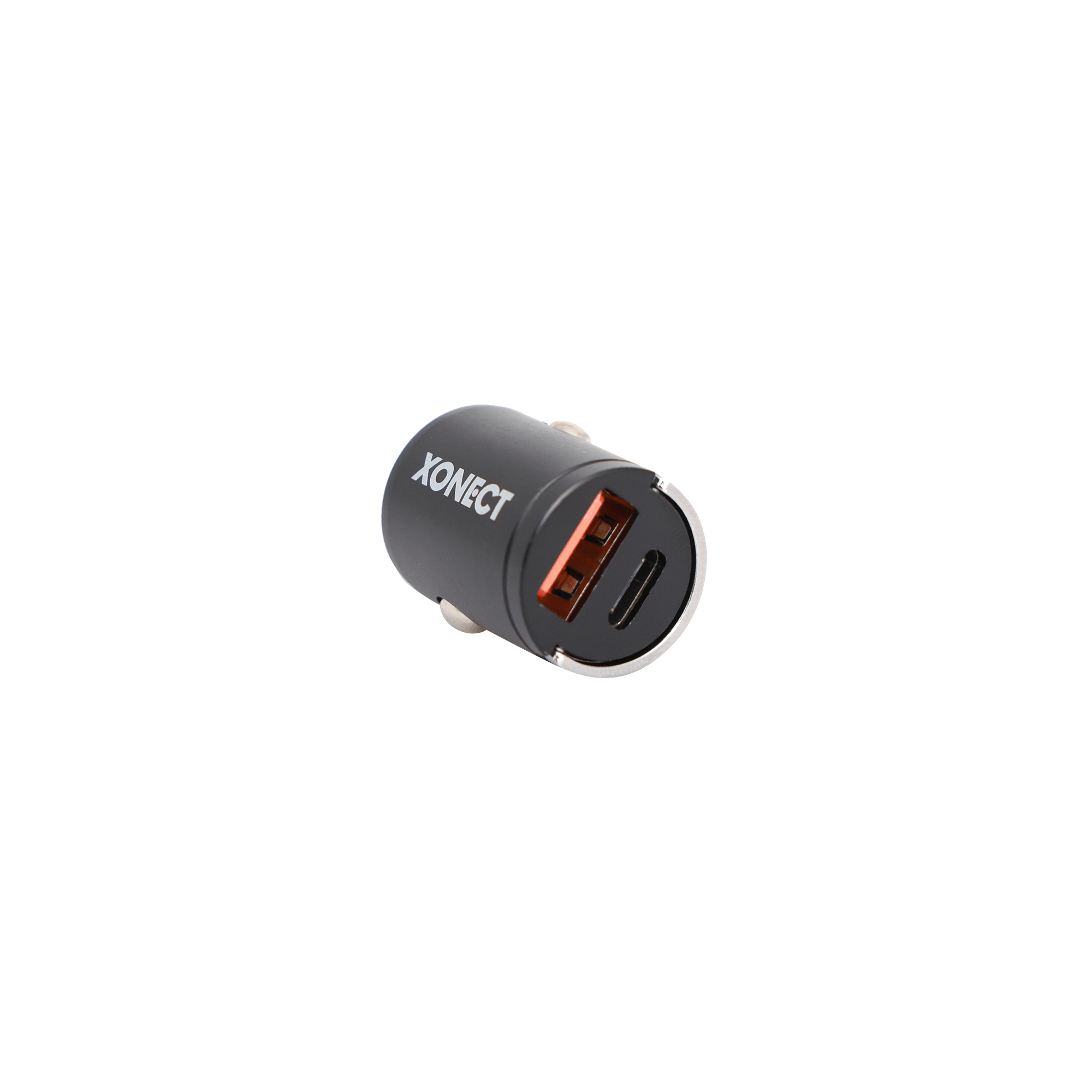 XONECT - Araç Şarj Cihazı USB ve Type-C Çıkışlı 30W Hızlı Şarj Adaptörü Siyah