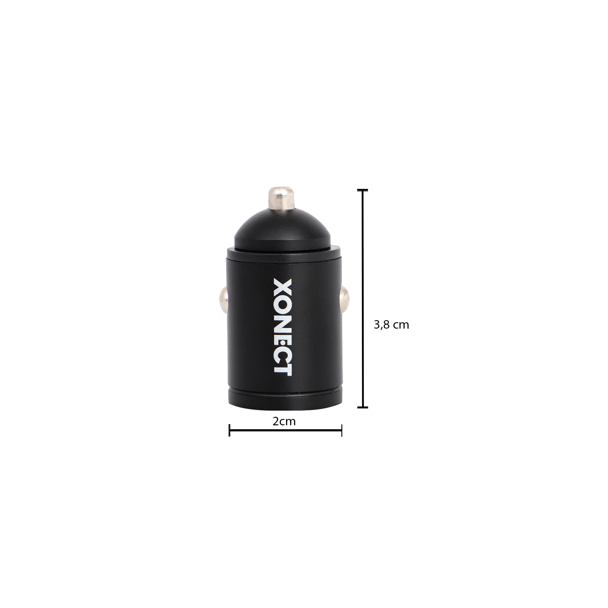XONECT - Araç Şarj Cihazı USB ve Type-C Çıkışlı 30W Hızlı Şarj Adaptörü Siyah