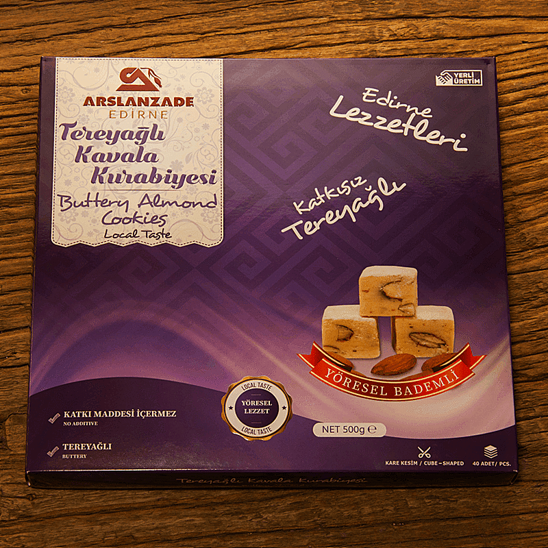 %100 Tereyağlı Kavala Kurabiyesi Kare 500gr