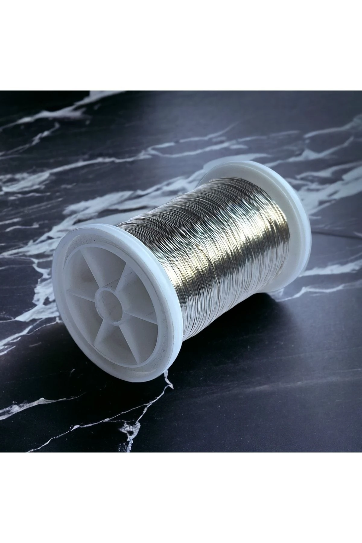 0.30mm NO-1 Bakır Üstü Gümüş Kaplı Parlak Gümüş Renkli Filografi Ve Çiçek Teli