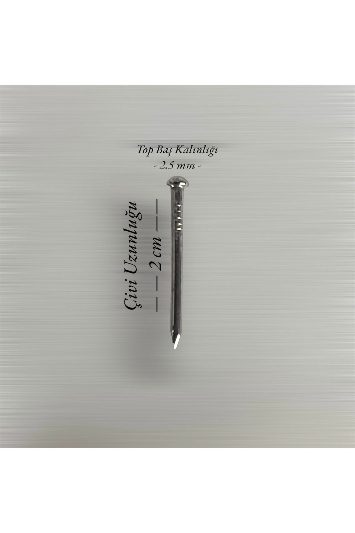 Filografi Çivisi Nikel Renk Top Baş 