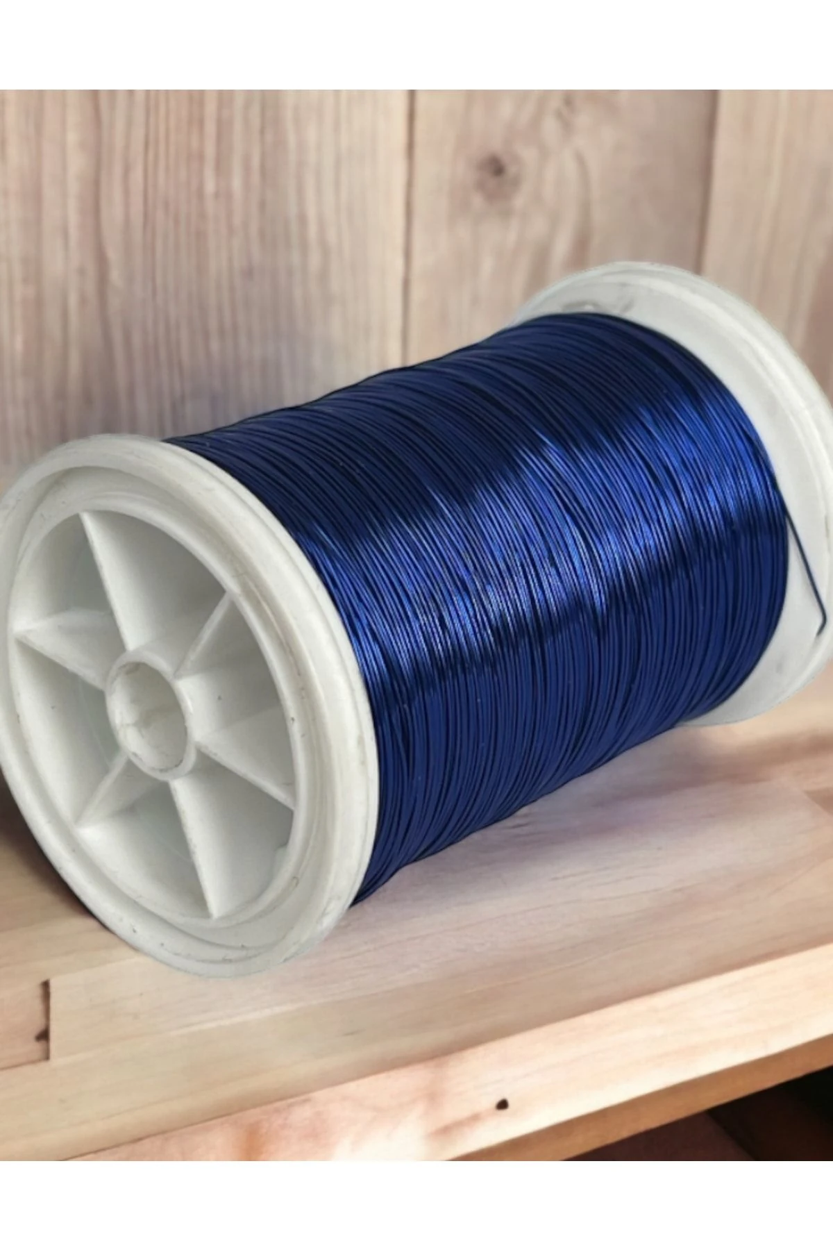 0.30mm NO-30 Bakır Üstü Gümüş Kaplı Nazar Boncuk Lacivert Renkli Filografi Teli