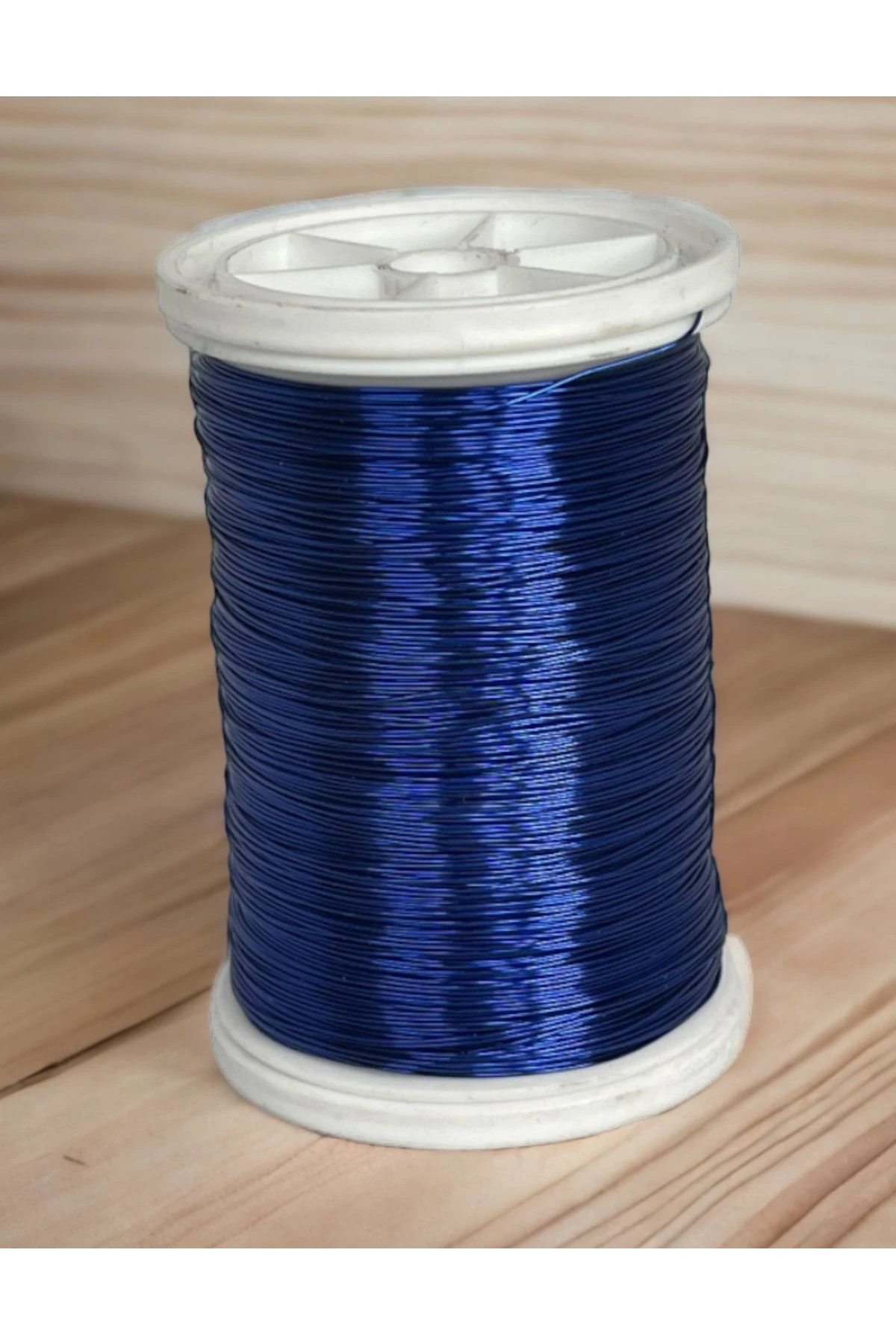 0.30mm NO-30 Bakır Üstü Gümüş Kaplı Nazar Boncuk Lacivert Renkli Filografi Teli