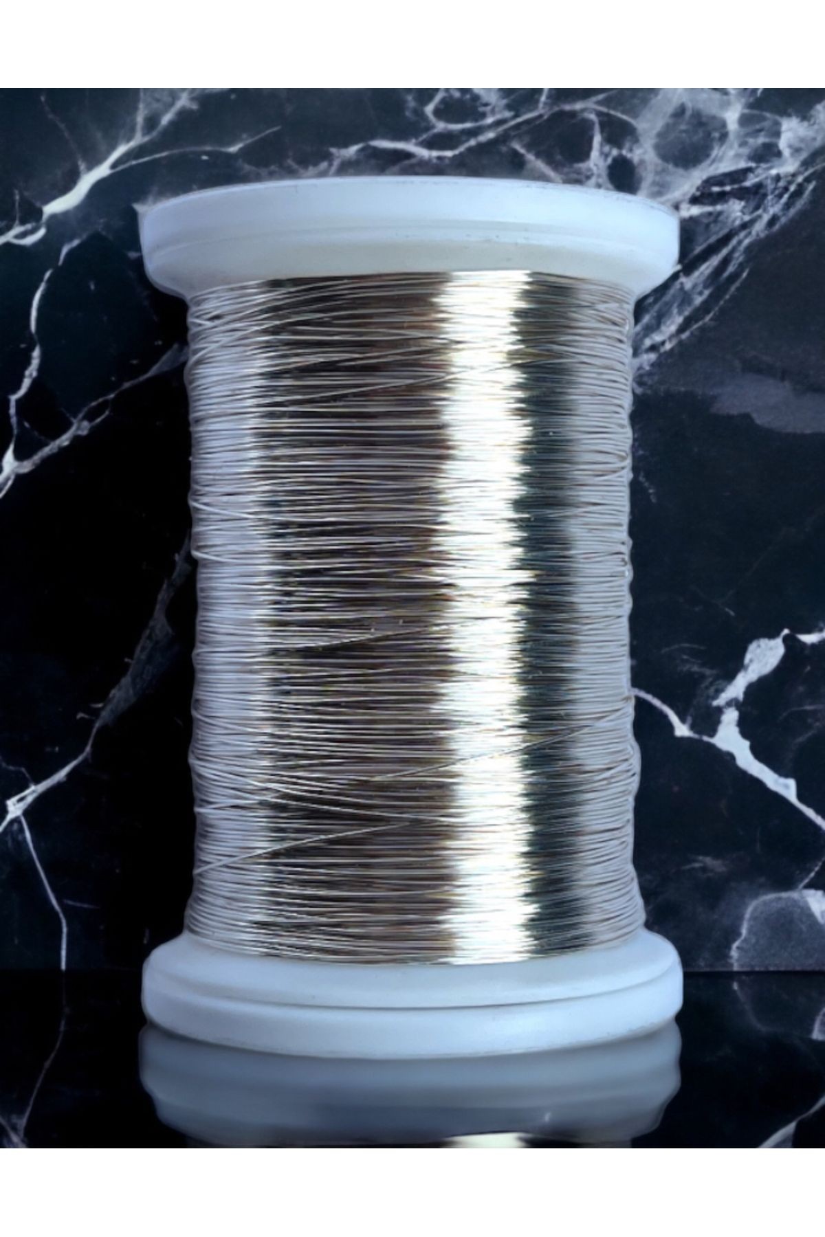 0.40 mm (100 Gram -90 Metre) Gümüşlü Filografi , Çiçek , Gelin , Takı ve Bijuteri Teli