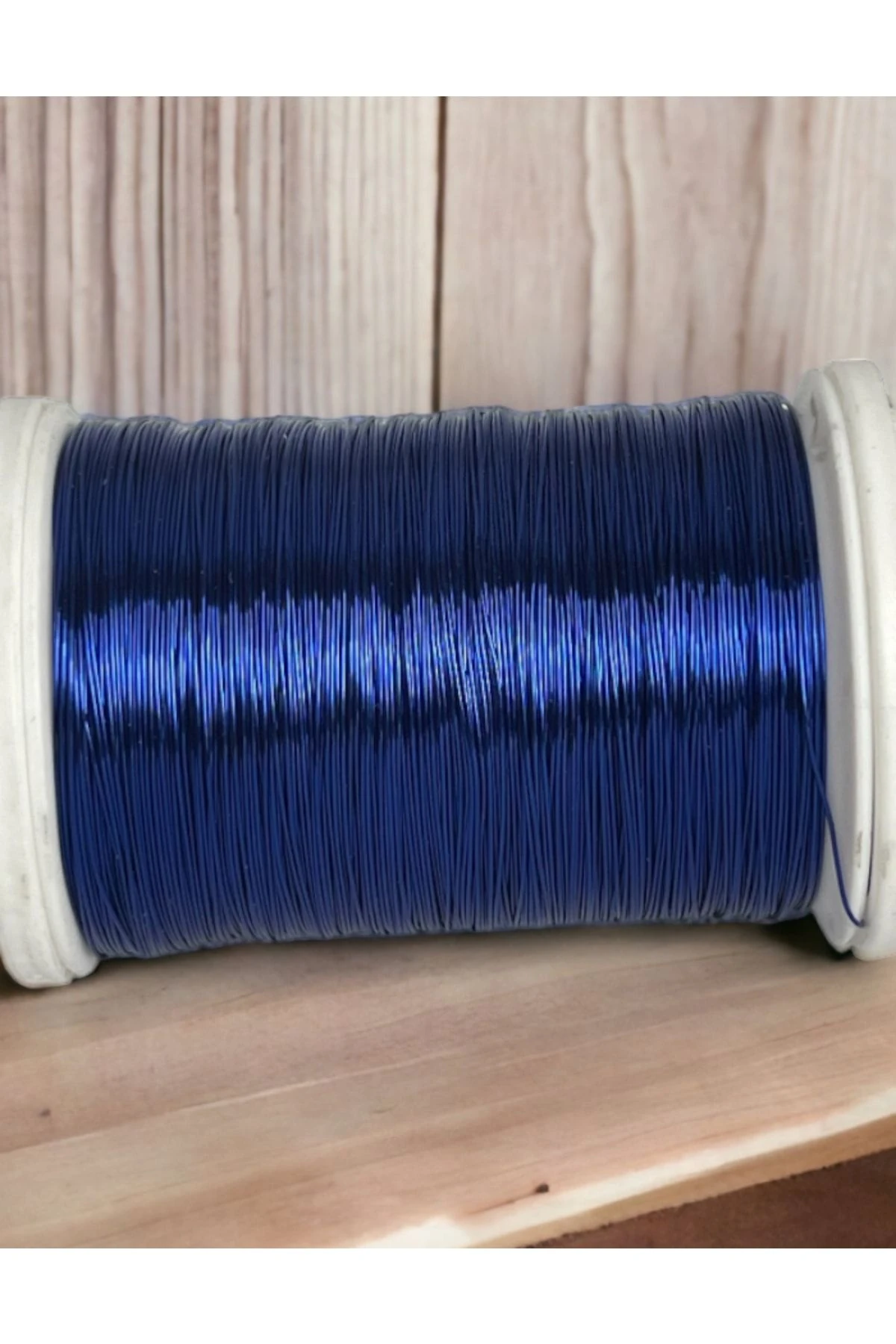 0.30mm NO-30 Bakır Üstü Gümüş Kaplı Nazar Boncuk Lacivert Renkli Filografi Teli