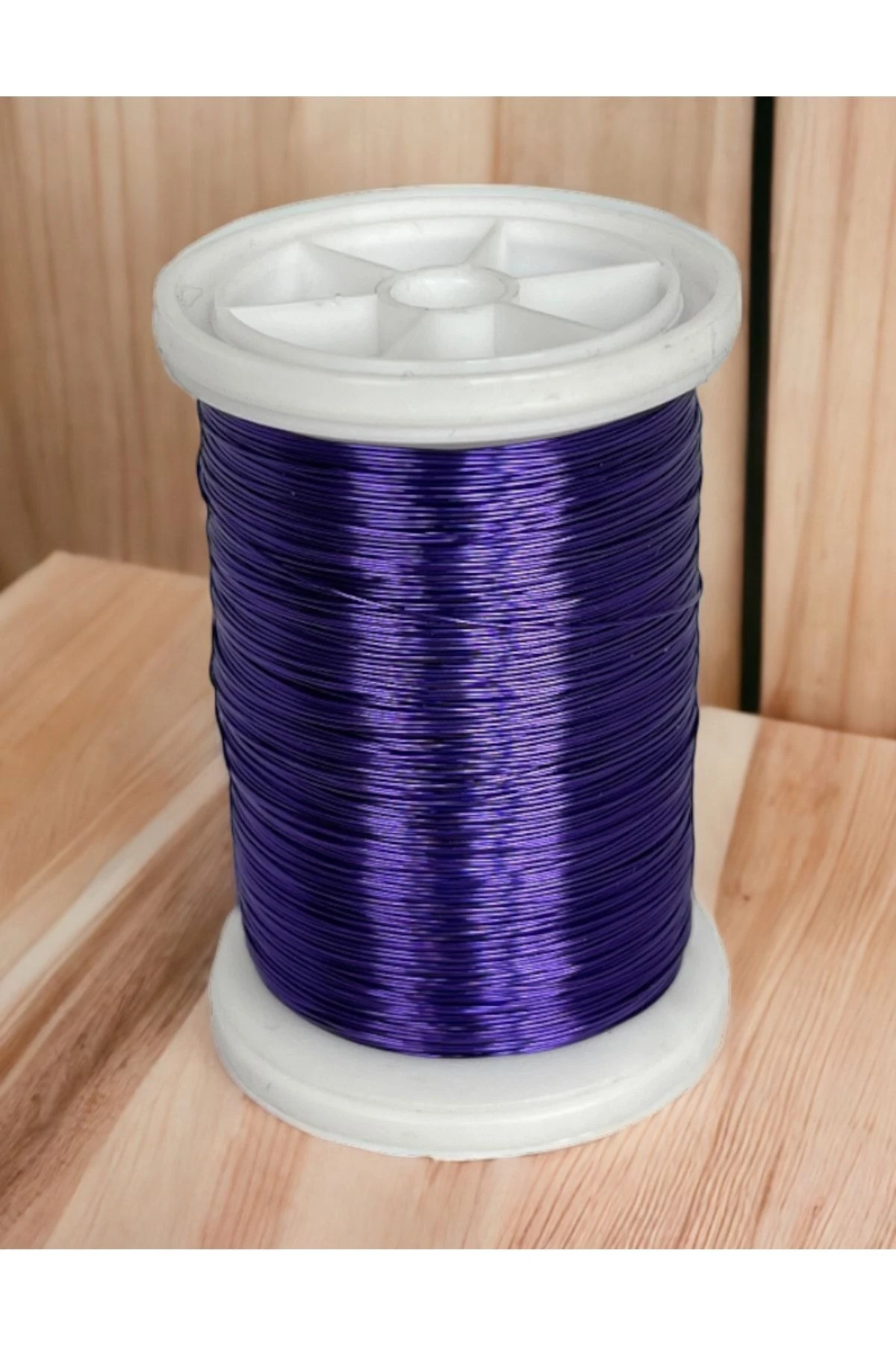 0.30mm NO-38 Bakır Üstü Gümüş Kaplı Parlak Mor Renkli Filografi Teli