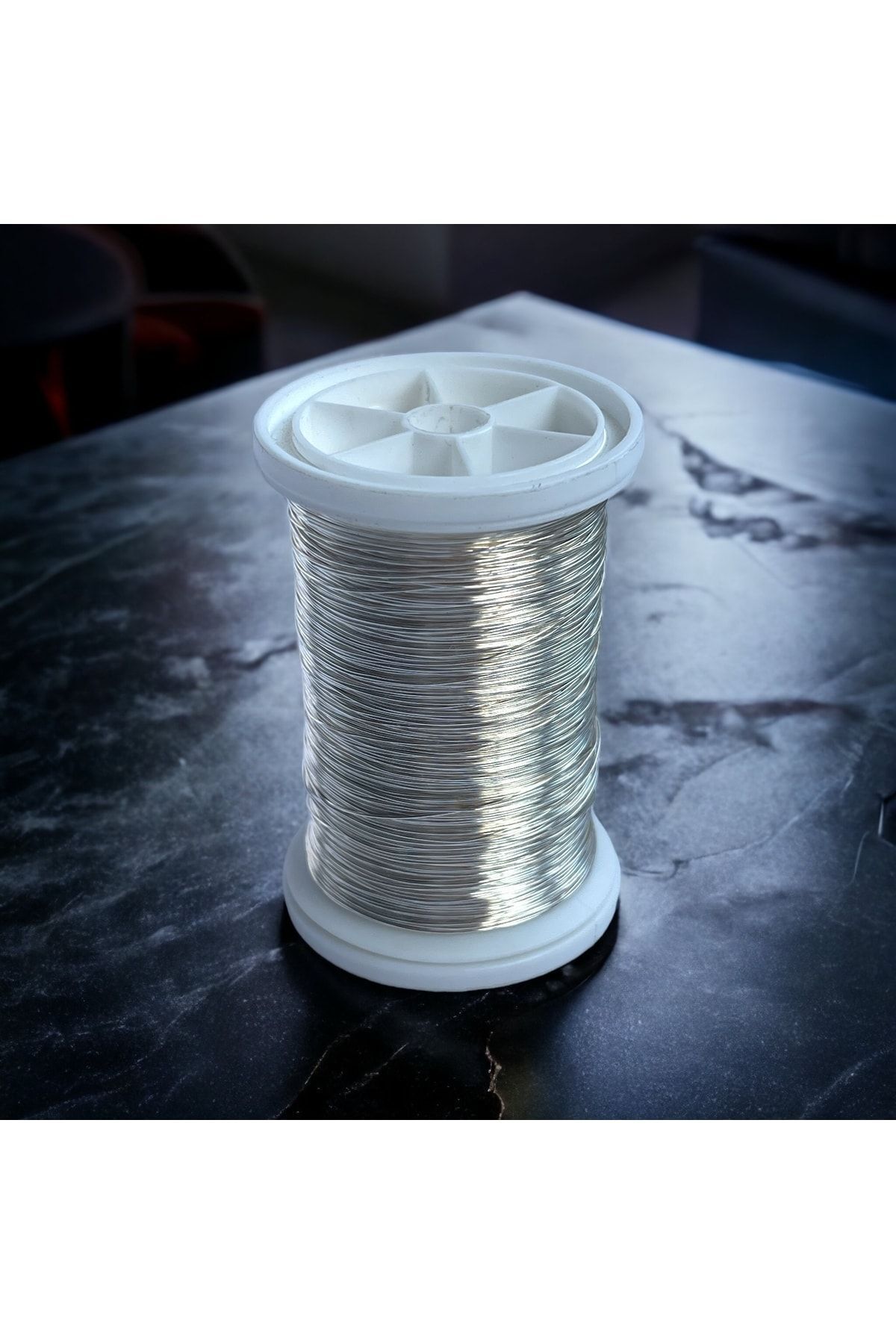 0.30mm NO-1 Bakır Üstü Gümüş Kaplı Parlak Gümüş Renkli Filografi Ve Çiçek Teli