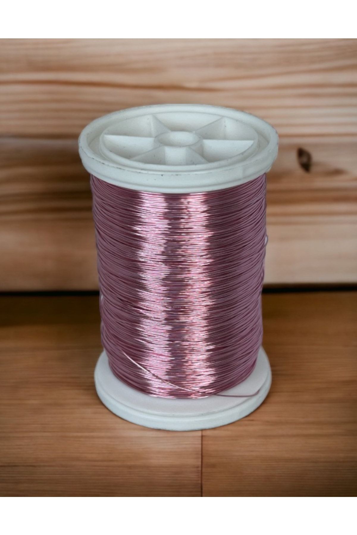 0.30 mm NO-45 Bakır Üstü Gümüş Kaplı Pudra Pembe Renkli Filografi Teli