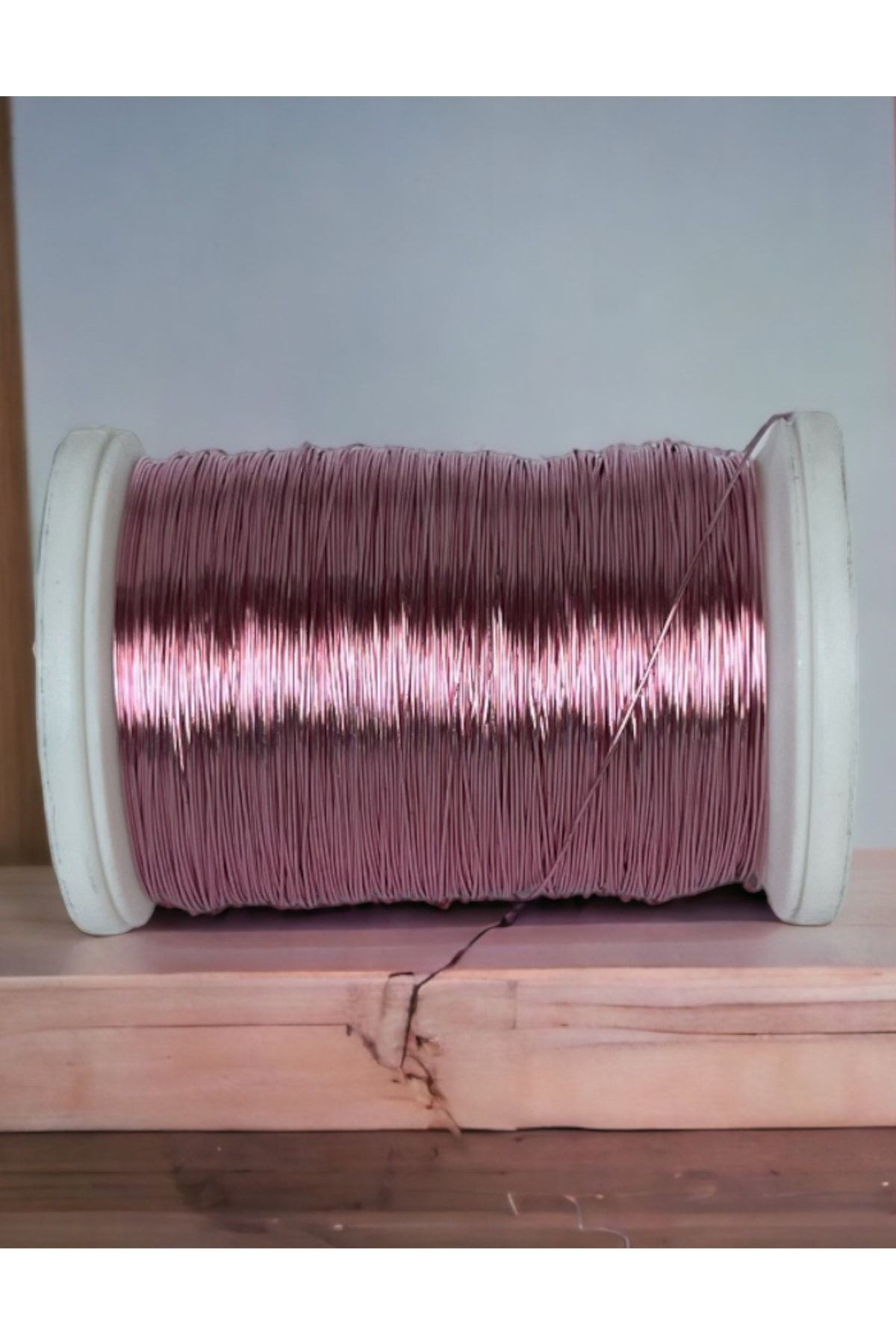 0.30 mm NO-45 Bakır Üstü Gümüş Kaplı Pudra Pembe Renkli Filografi Teli