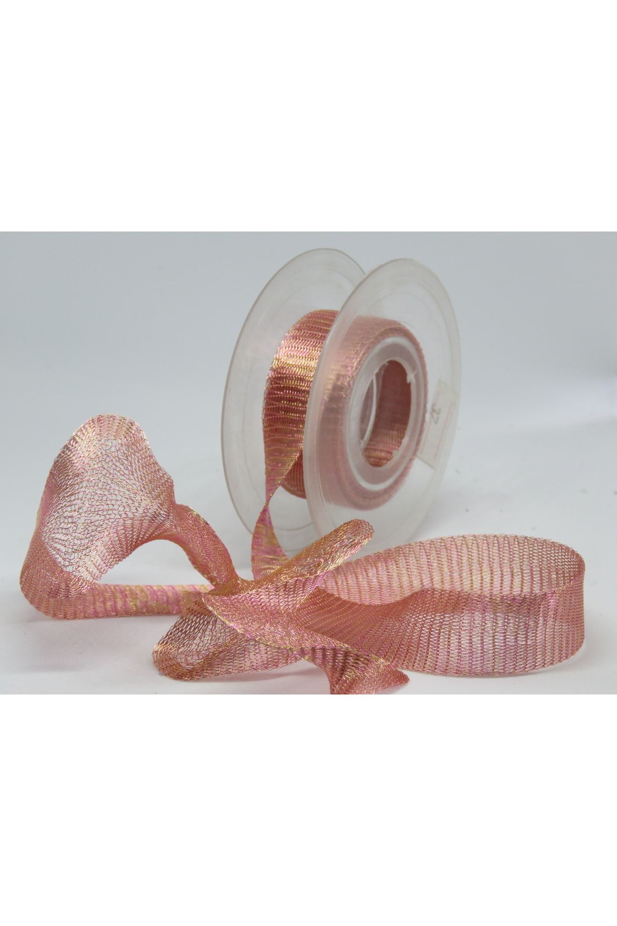 Çift Renk Pembe Sarı Titanyum Örgü Bakır Tel Nakış Ve Kolye Ipi