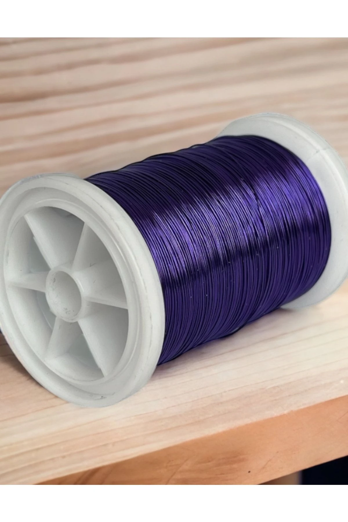 0.30mm NO-38 Bakır Üstü Gümüş Kaplı Parlak Mor Renkli Filografi Teli