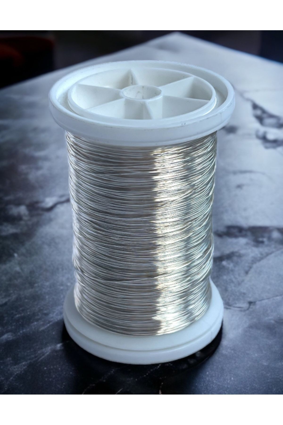 0.40 mm (100 Gram -90 Metre) Gümüşlü Filografi , Çiçek , Gelin , Takı ve Bijuteri Teli