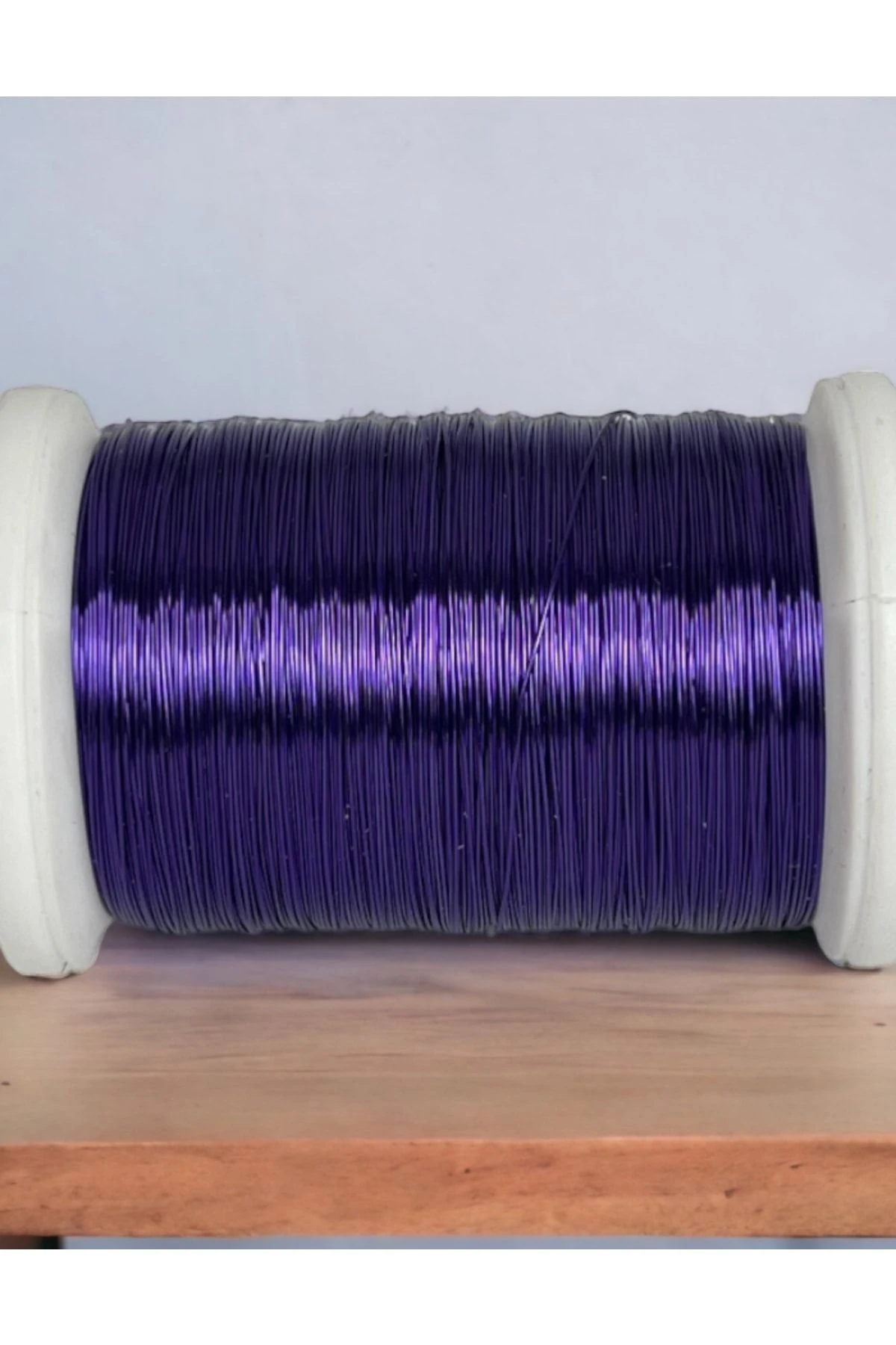 0.30mm NO-38 Bakır Üstü Gümüş Kaplı Parlak Mor Renkli Filografi Teli