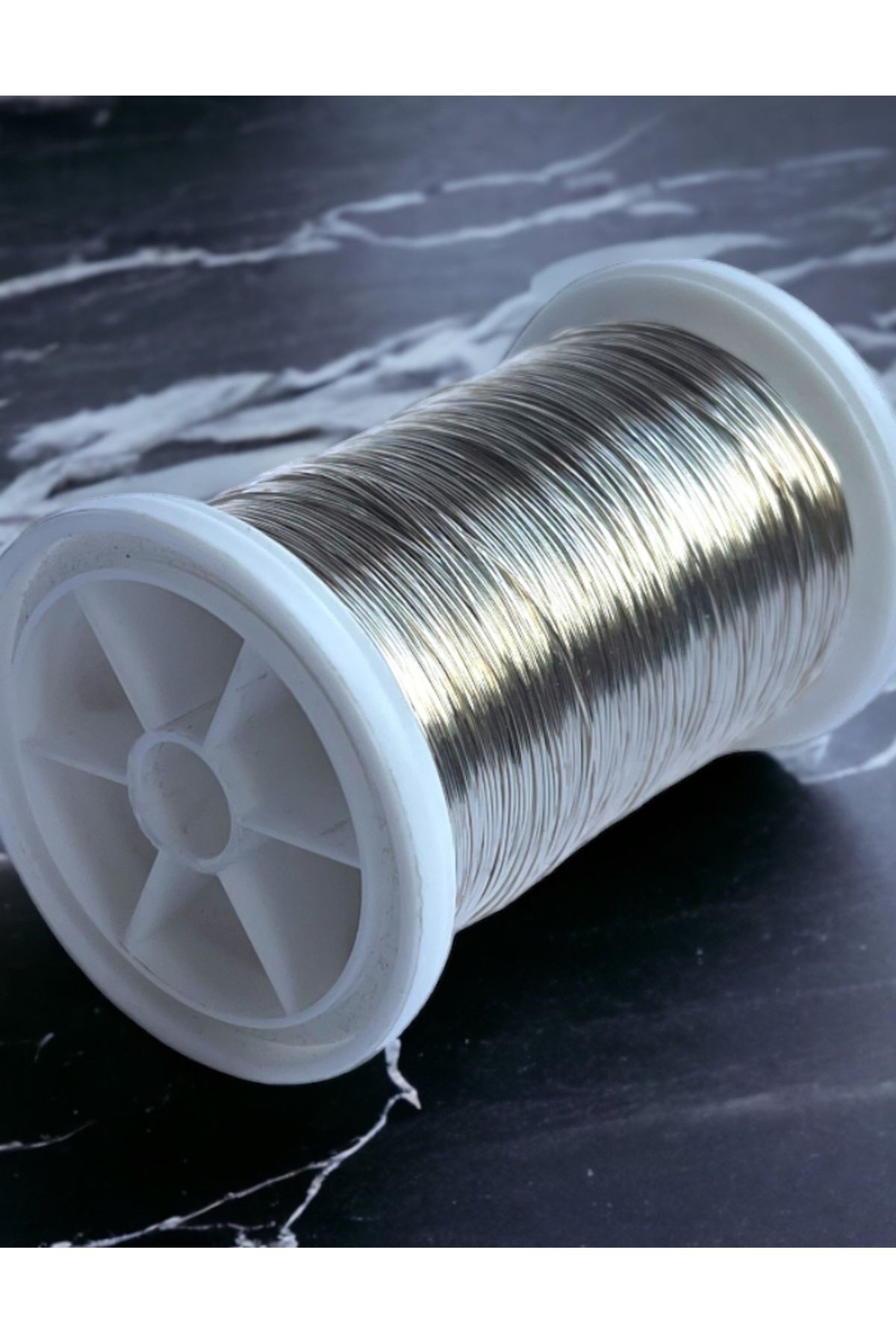 0.40 mm (100 Gram -90 Metre) Gümüşlü Filografi , Çiçek , Gelin , Takı ve Bijuteri Teli