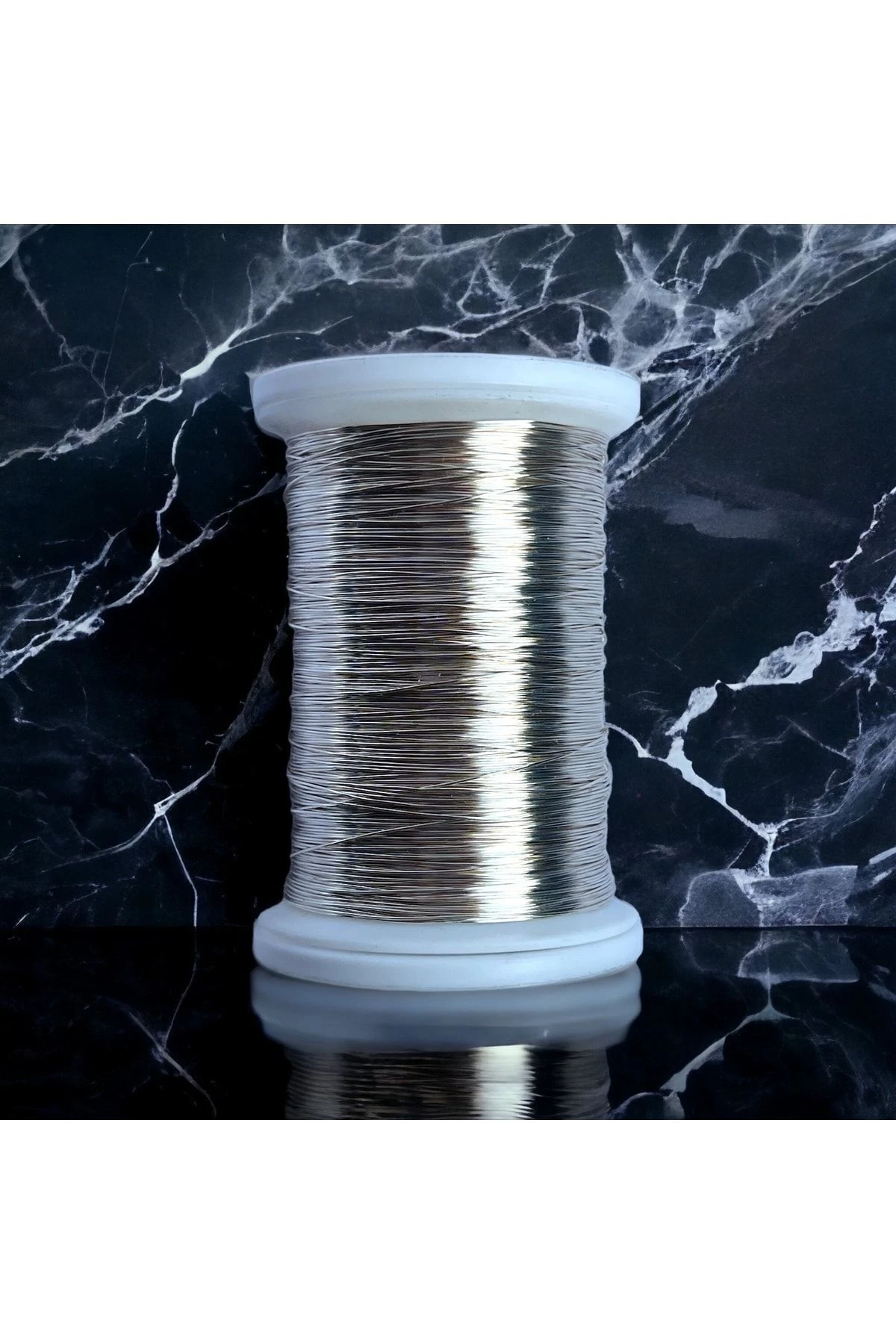 0.30mm NO-1 Bakır Üstü Gümüş Kaplı Parlak Gümüş Renkli Filografi Ve Çiçek Teli