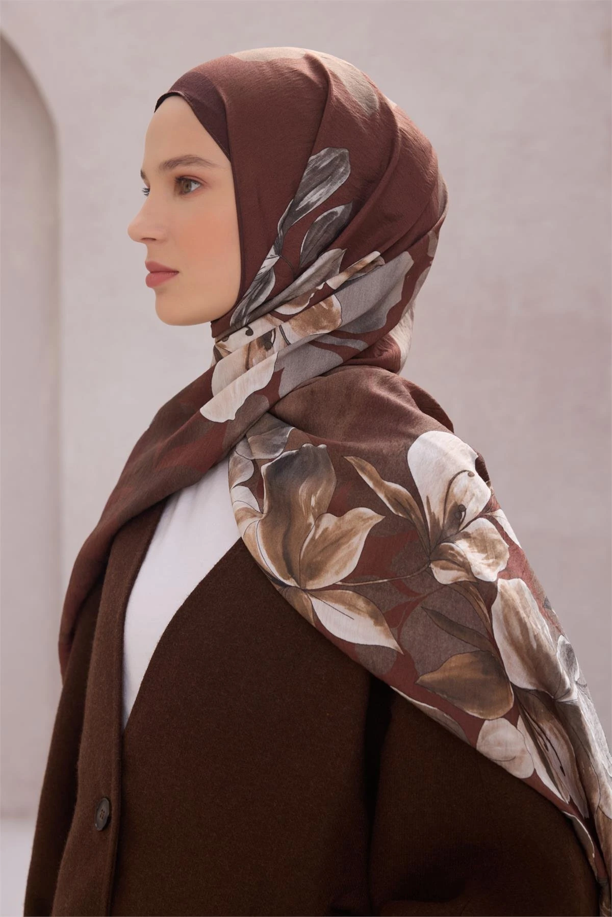 FRESH LENA ŞAL 1487 - KAHVE