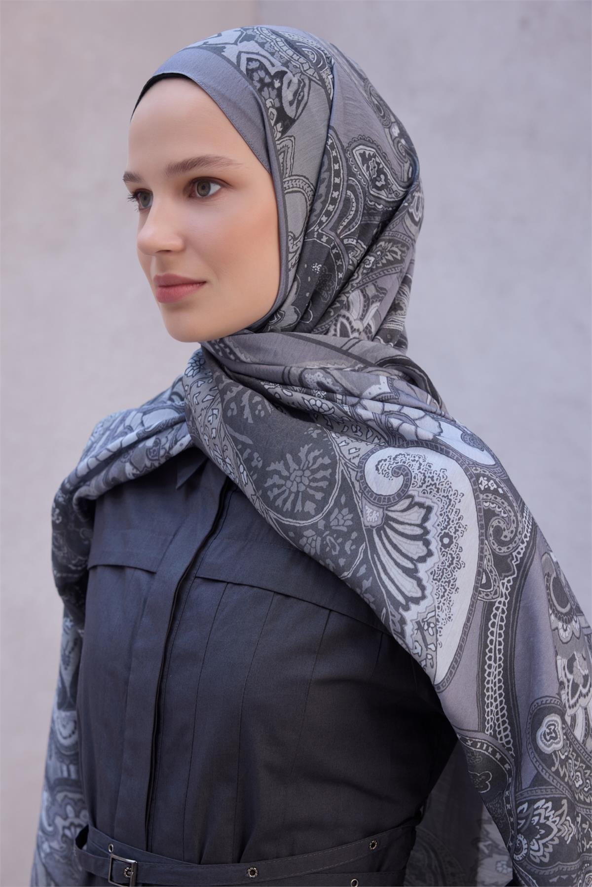 FRESH LENA ŞAL 1639 - FÜME