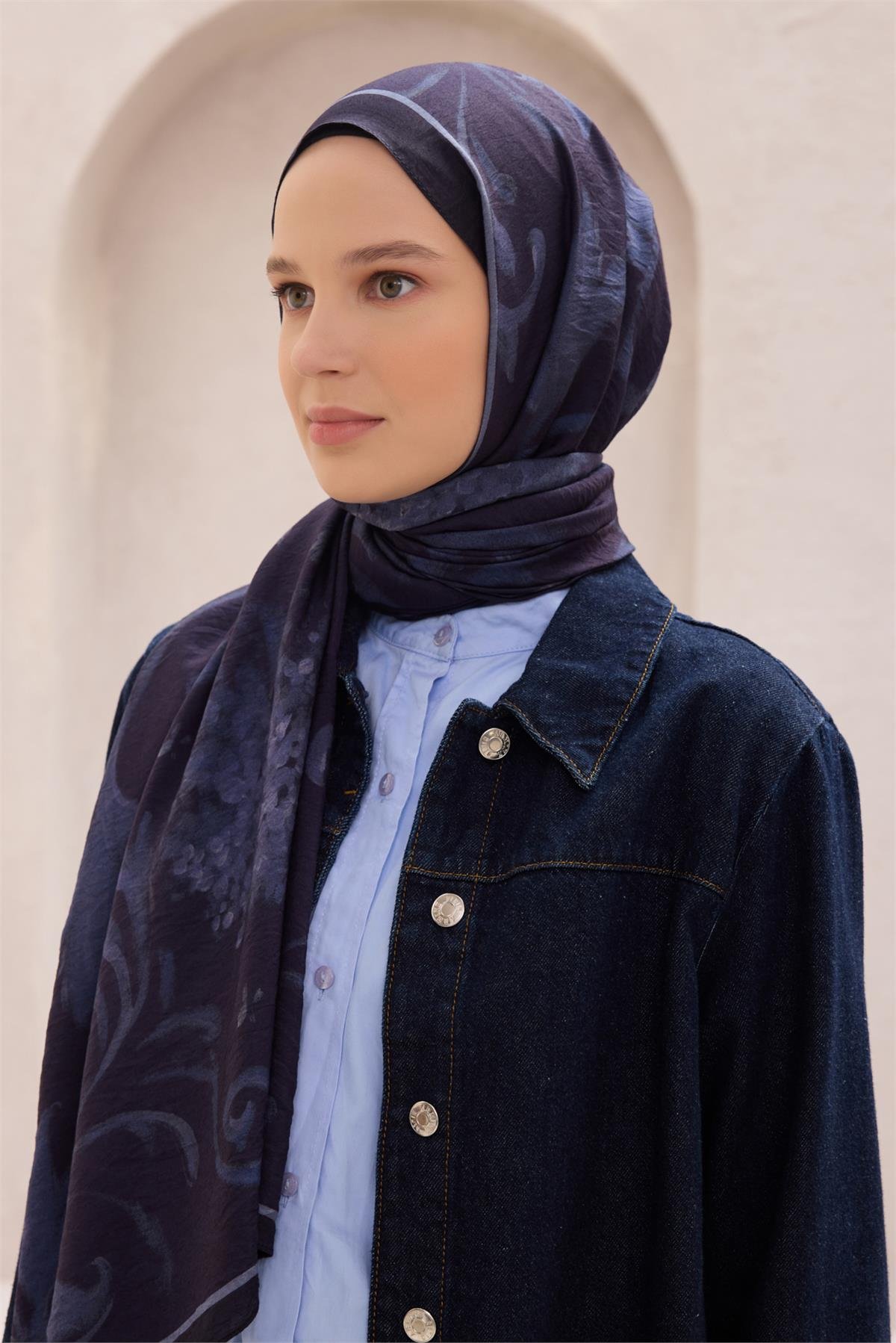 FRESH LENA ŞAL 1724 - LACİVERT